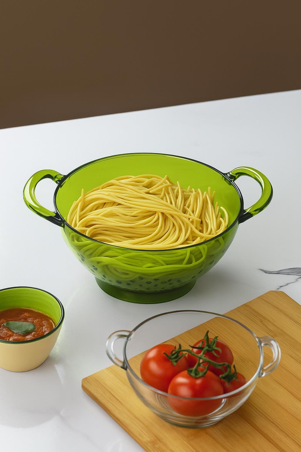 Akrilik Yeşil Makarna Süzgeci & Sebze Meyve Süzgeci - EW's Kitchenware 3