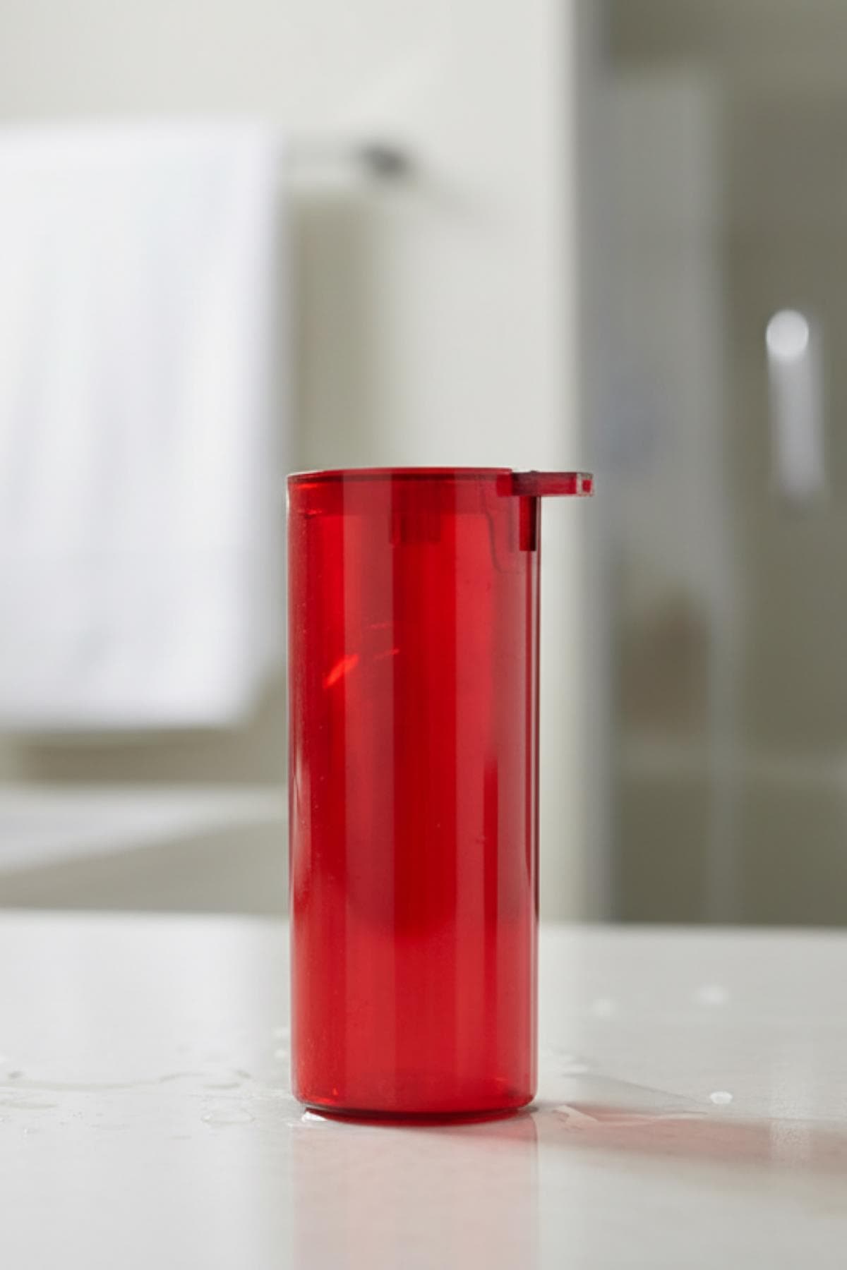 Kırmızı Akrilik Sıvı Sabunluk 250 ml - Modern Banyo Aksesuarı 6