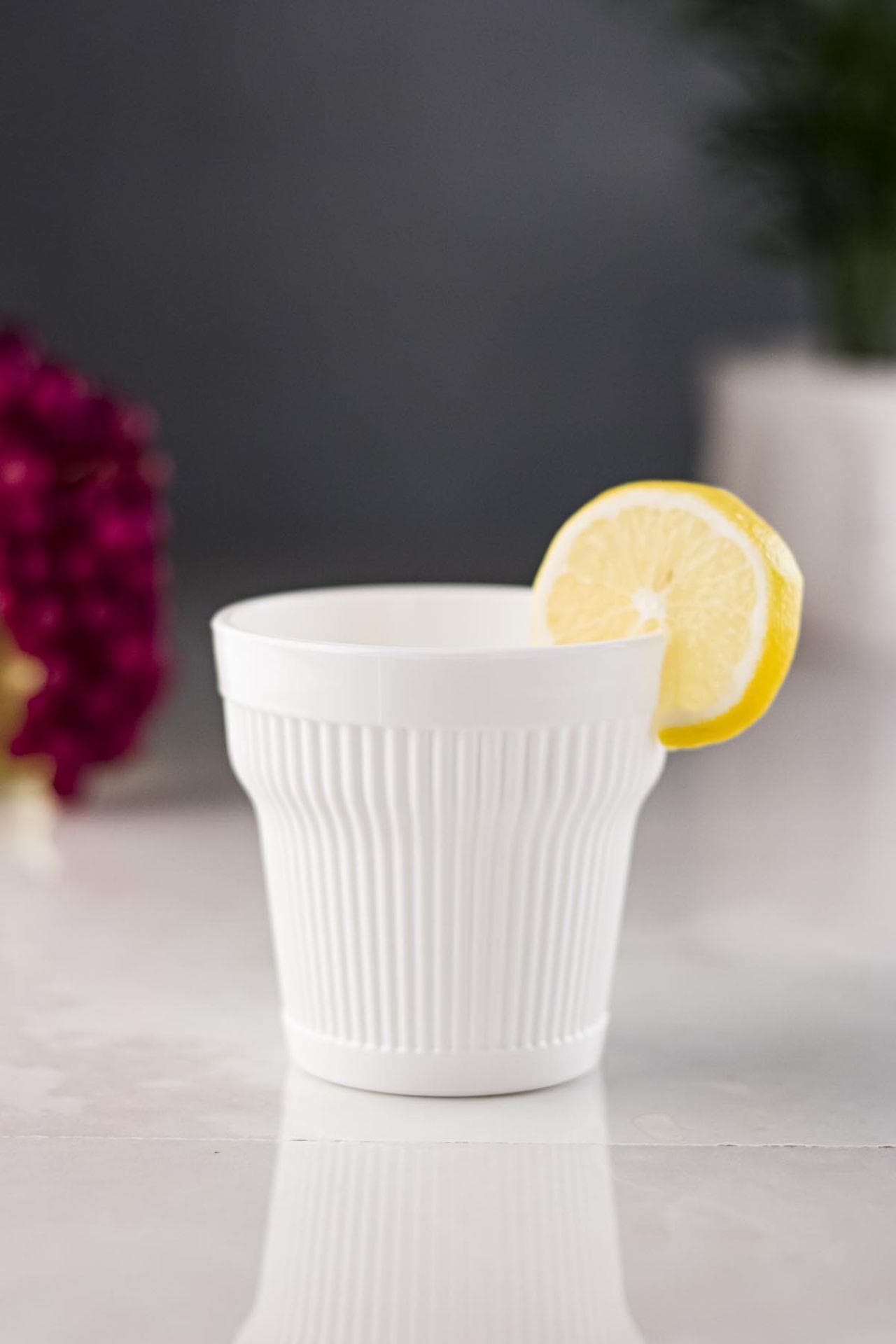 Ew's Akrilik Beyaz Kısa Bardak 300 ml - Kırılmaz Su ve Kahve Bardağı 3