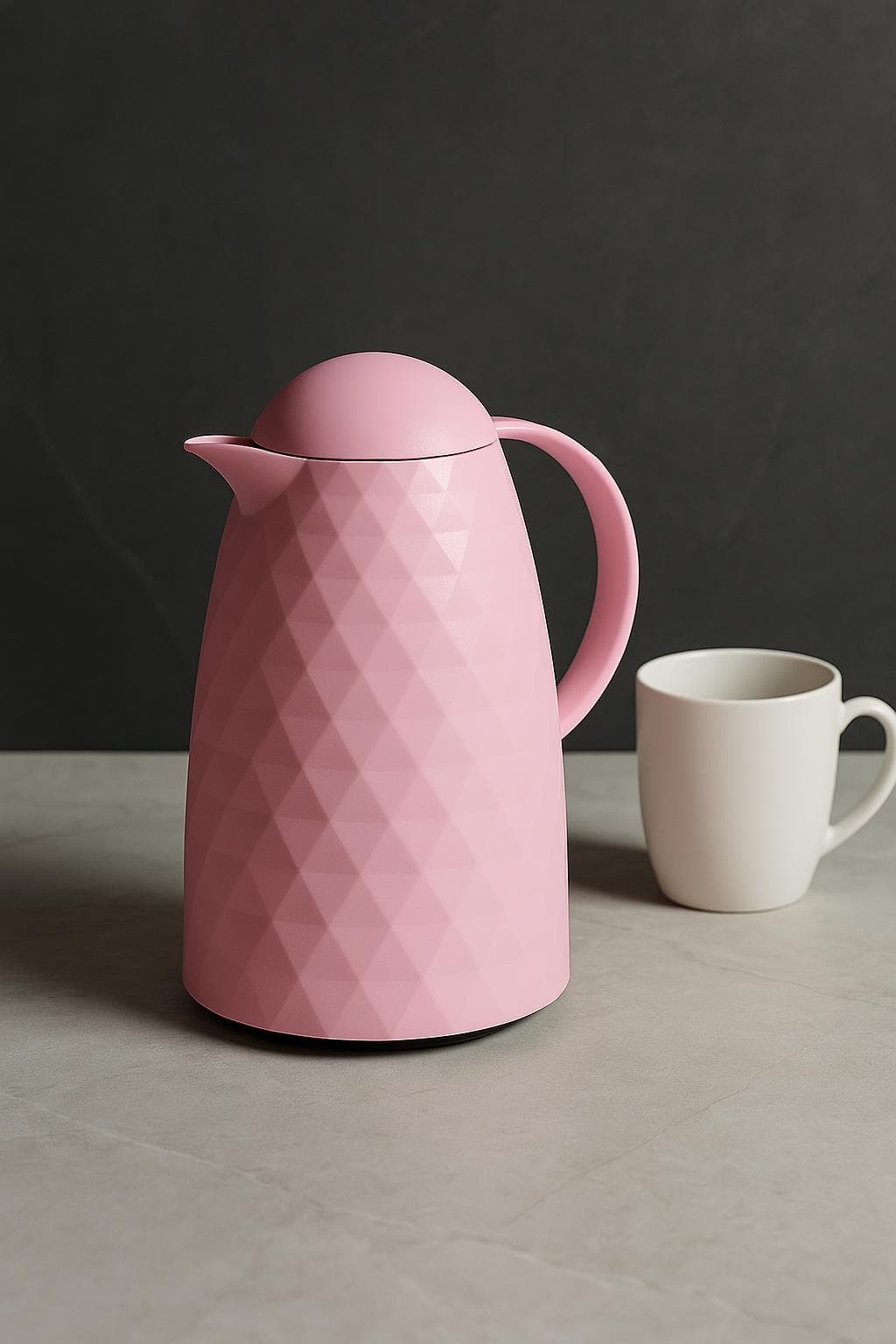 Akrilik Soft Pembe Çay Termosu 1 Lt - 12 Saat Sıcak 24 Saat Soğuk Tutar 6