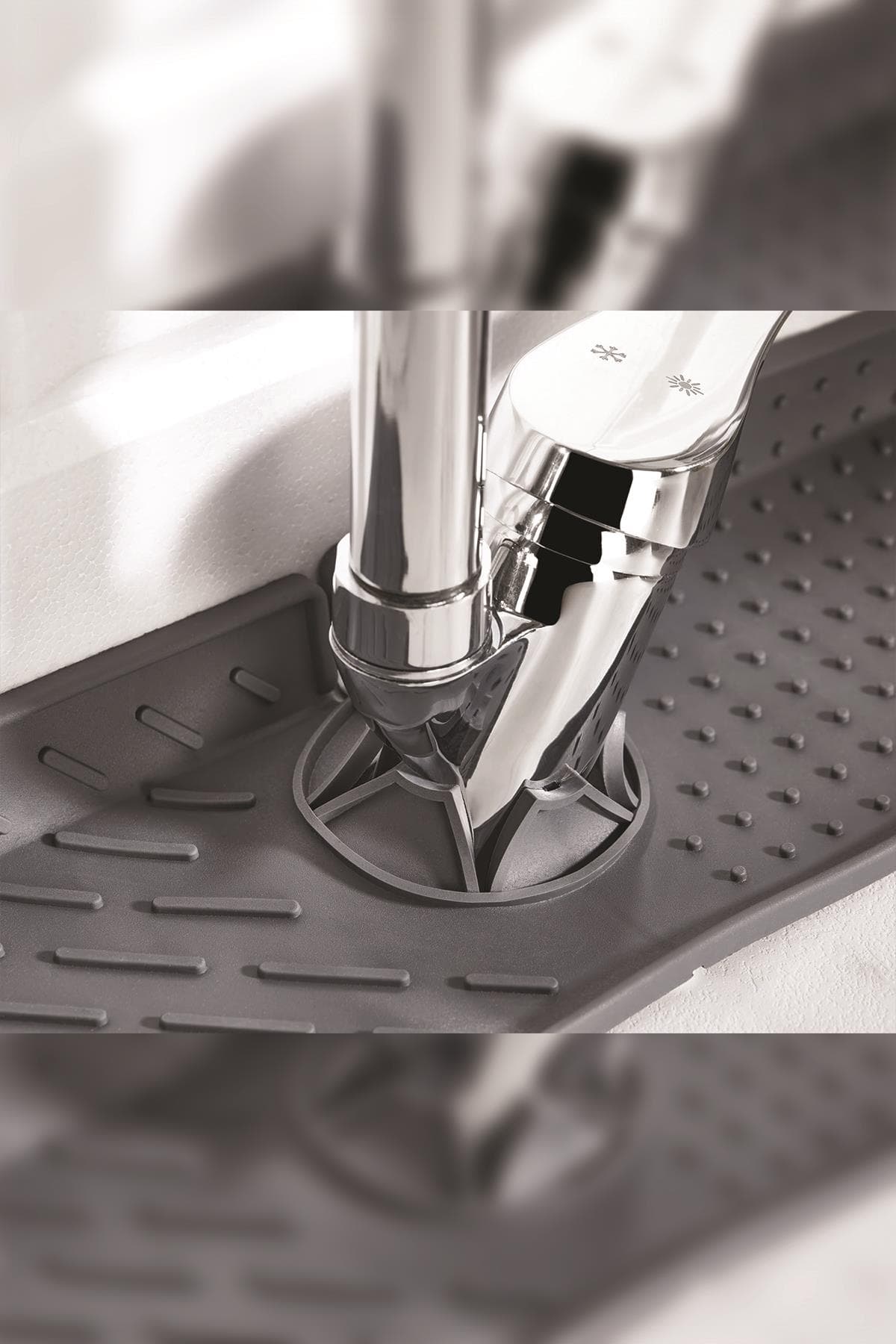 Silikon Lavabo Matı 13x36 cm - Su Geçirmez Tezgah Koruyucu, Kolay Temizlenir 5