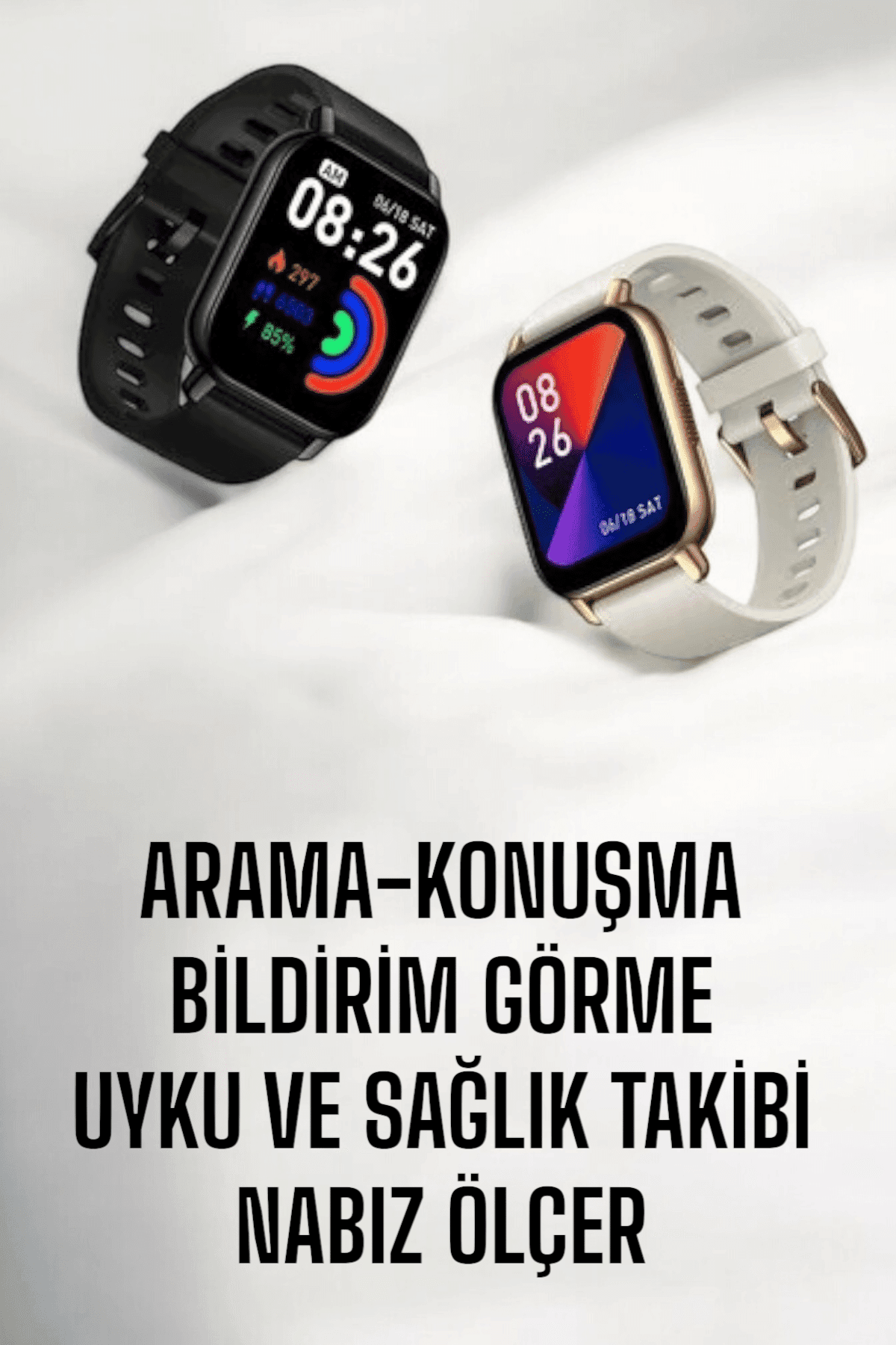 Suya Dayanıklı Bluetooth Akıllı Saat GPS, Adımsayar, Nabız & Sağlık Takibi 6