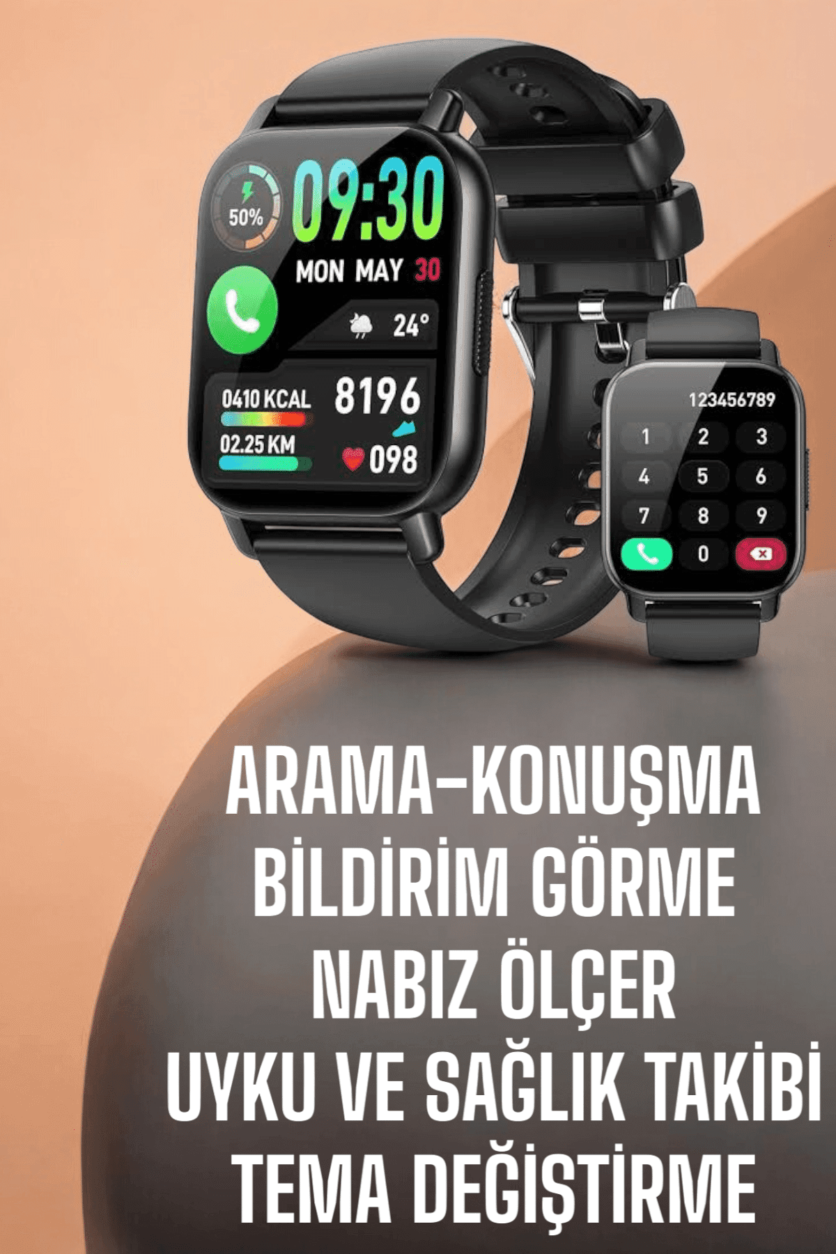 Yeni Nesil Akıllı Saat Arama Bildirimleri, Uyku & Kalp Atış Takibi 5