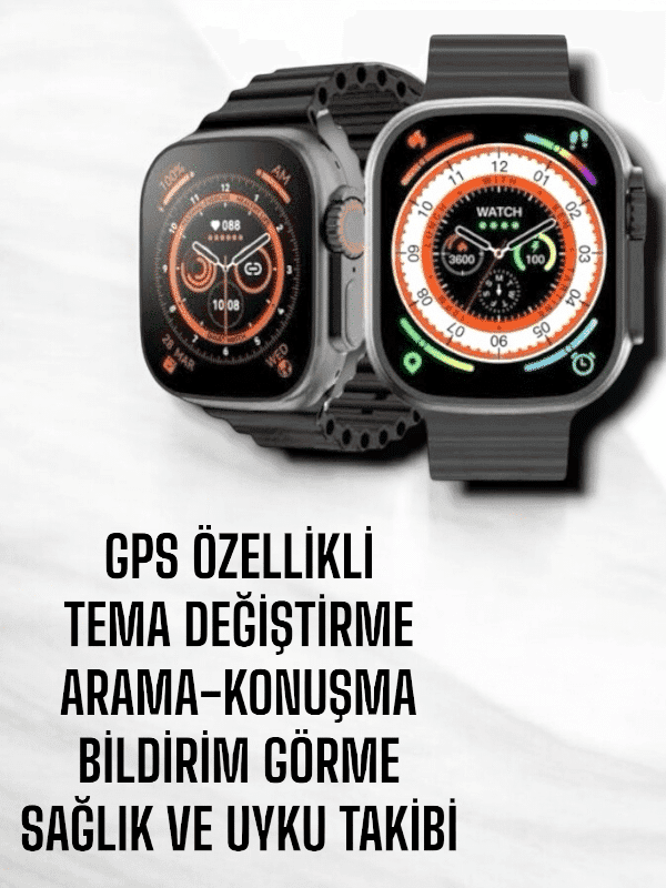 Yeni Nesil Ultra Akıllı Saat Titreşimli, Uyku & Sağlık Takibi, Çift Kordon 5