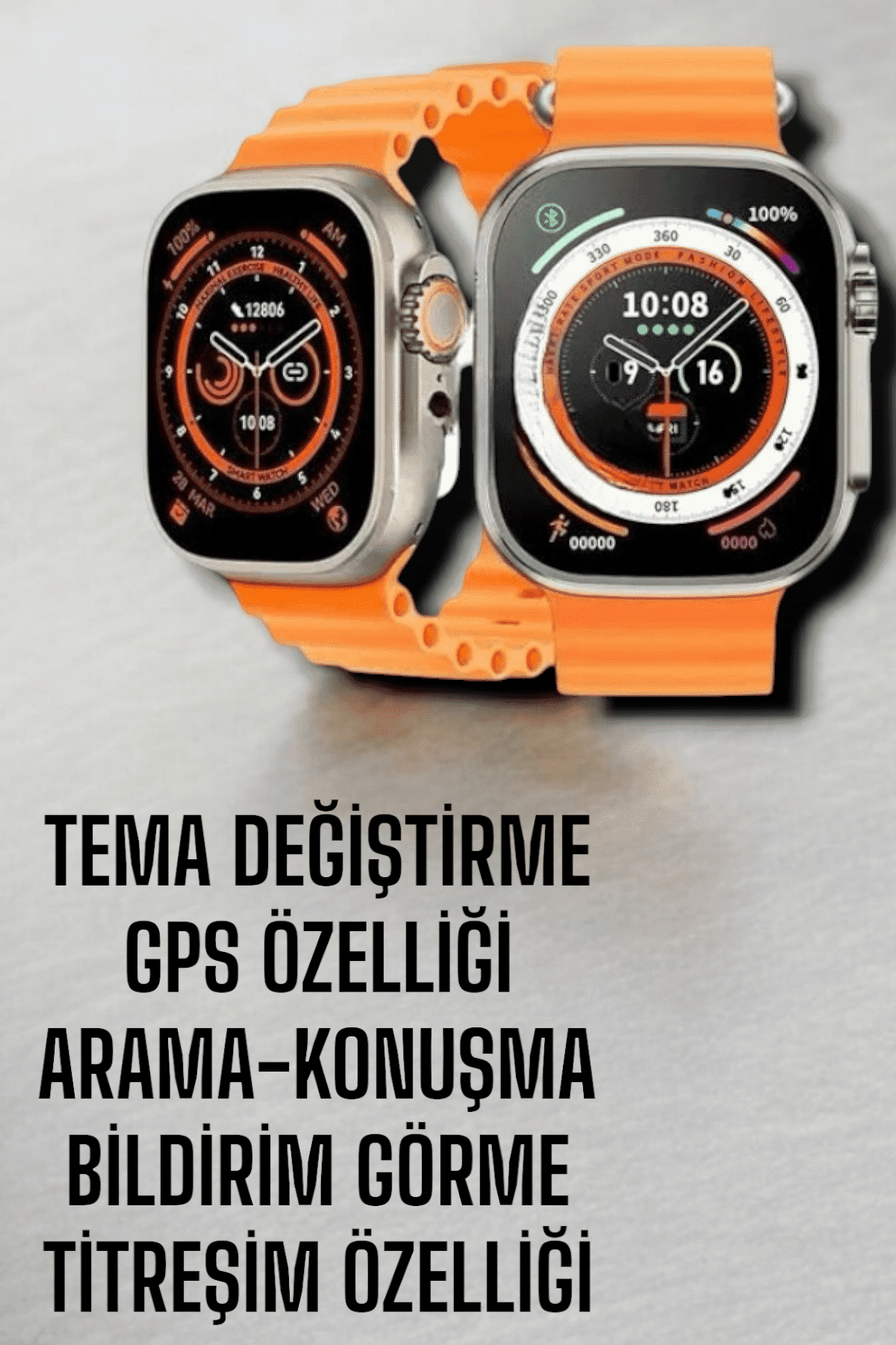 Suya ve Toza Dayanıklı 45 MM Akıllı Saat Bildirim ve Cevapsız Çağrı Görüntüleme 3