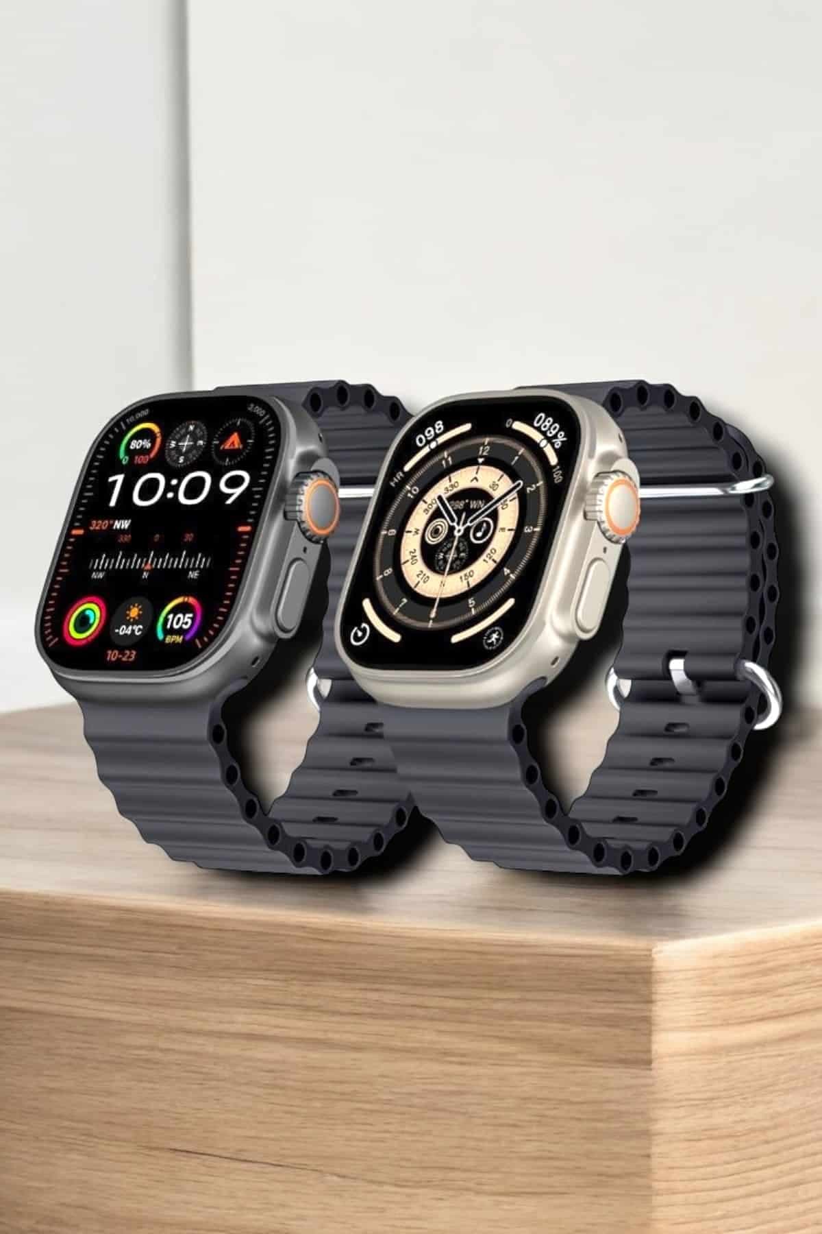 45 MM Gri Kasa Ultra Akıllı Saat Sesli Görüşme, Sağlık Takibi, Suya Dayanıklı 5