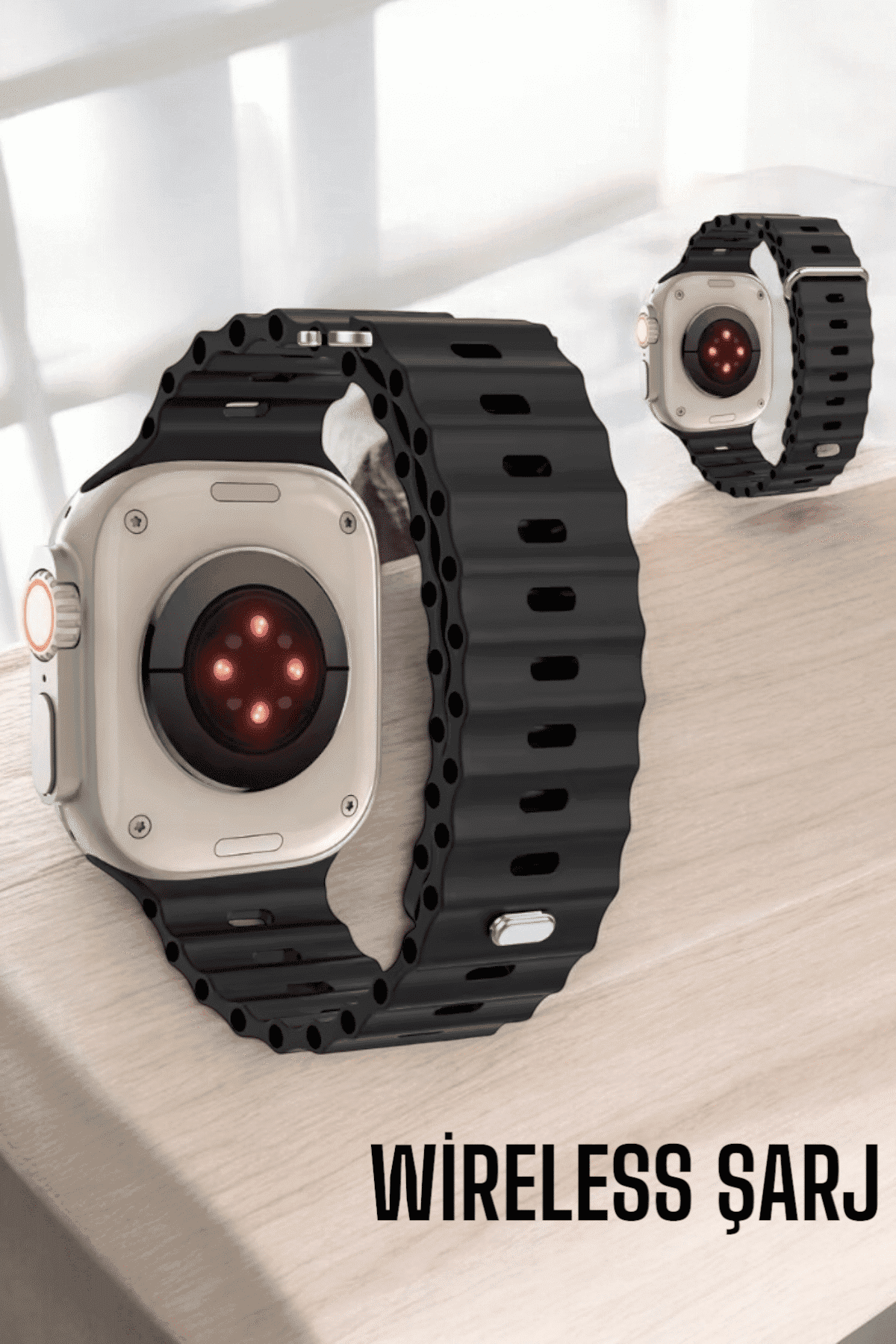 45 MM Gri Kasa Ultra Akıllı Saat Sesli Görüşme, Sağlık Takibi, Suya Dayanıklı 3