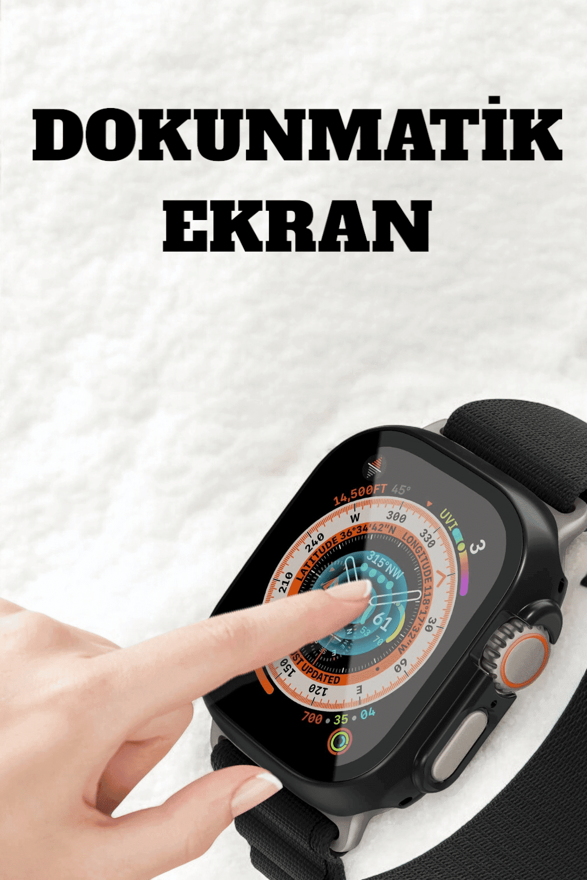 Uyku ve Nabız Takipli, Wireless Şarjlı Akıllı Saat Android ve iOS Uyumlu 6