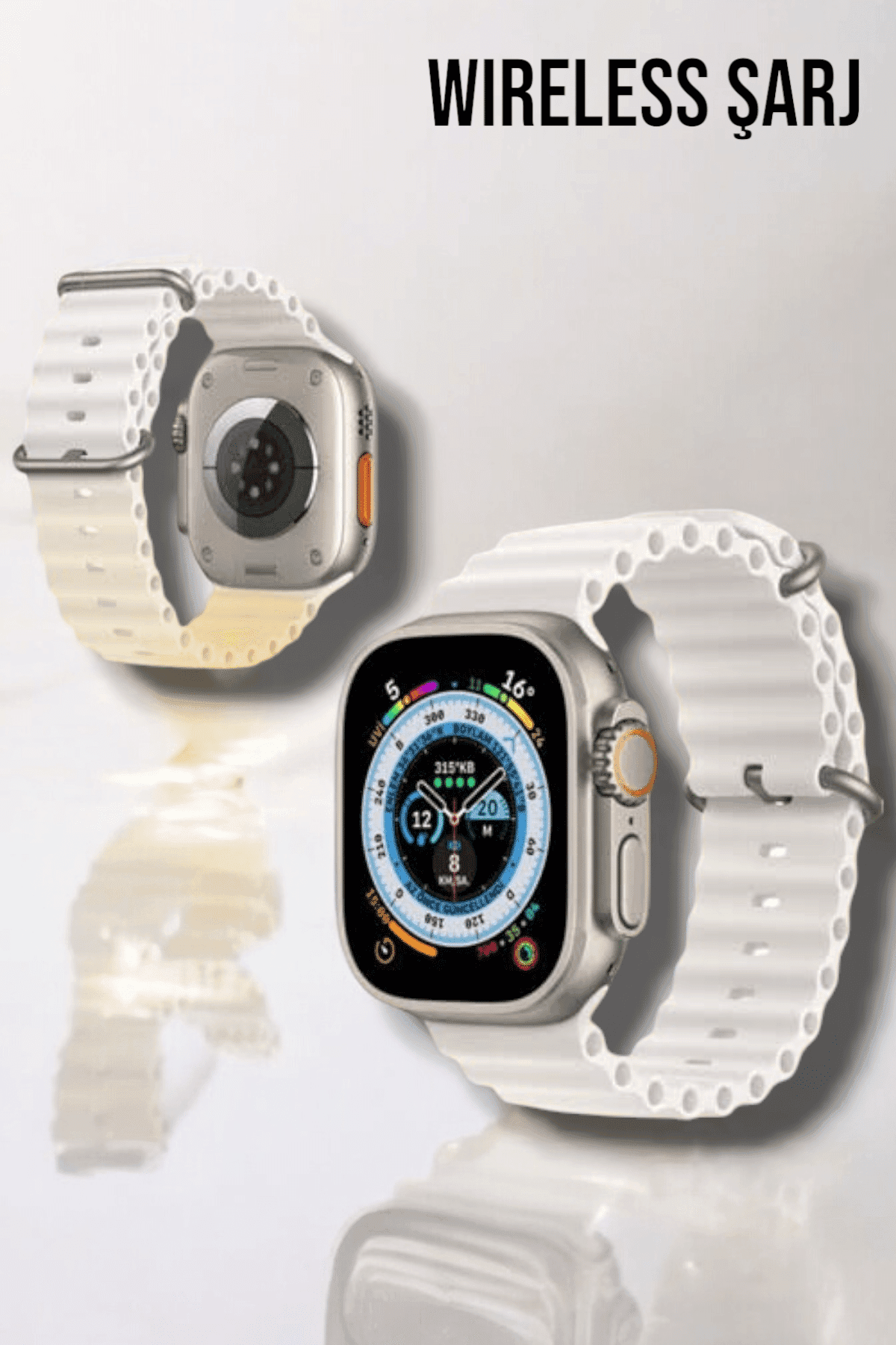 Bluetooth Bağlantılı 49MM Dokunmatik Akıllı Saat Sağlık ve Spor Takip Özellikli 5