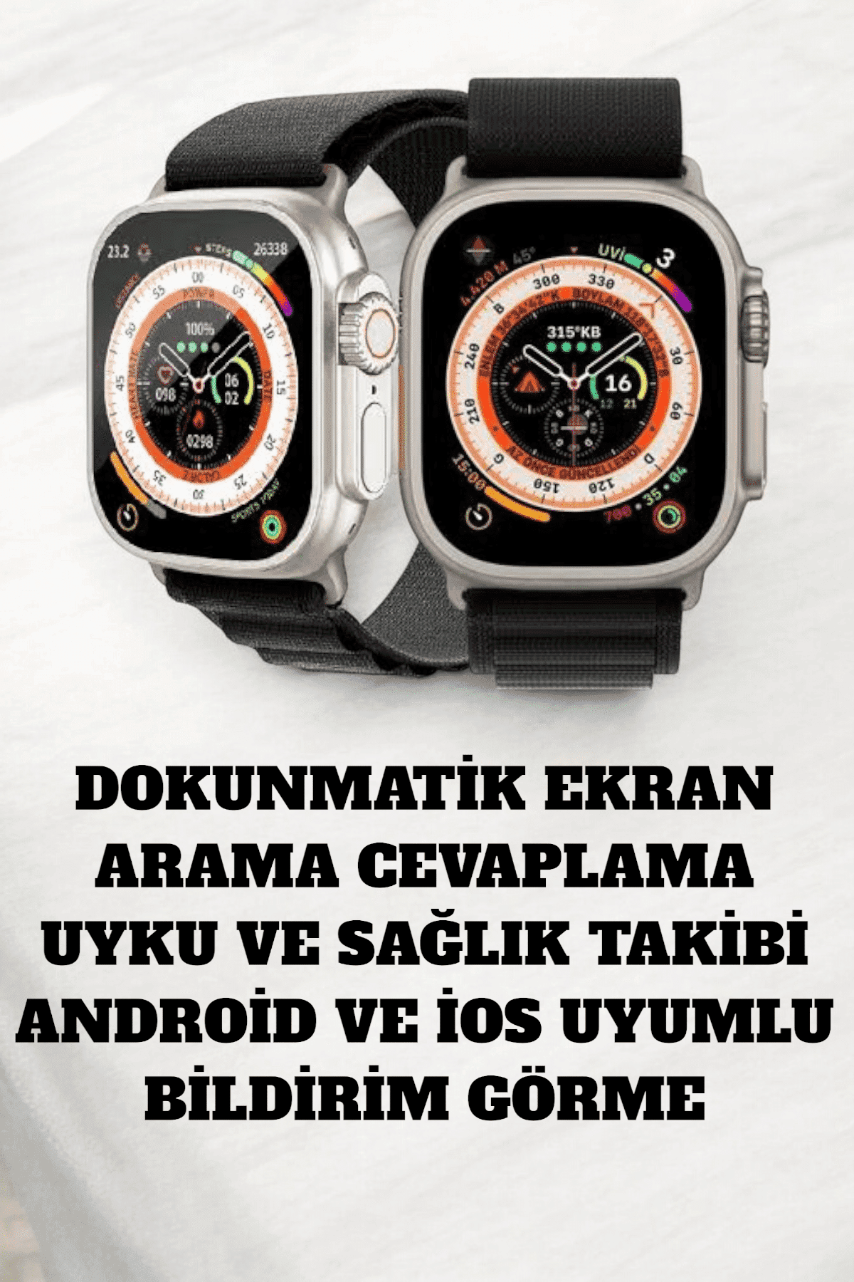 49MM Ekranlı, Kan Basıncı ve Adımsayar Özellikli Bluetooth Akıllı Saat 5