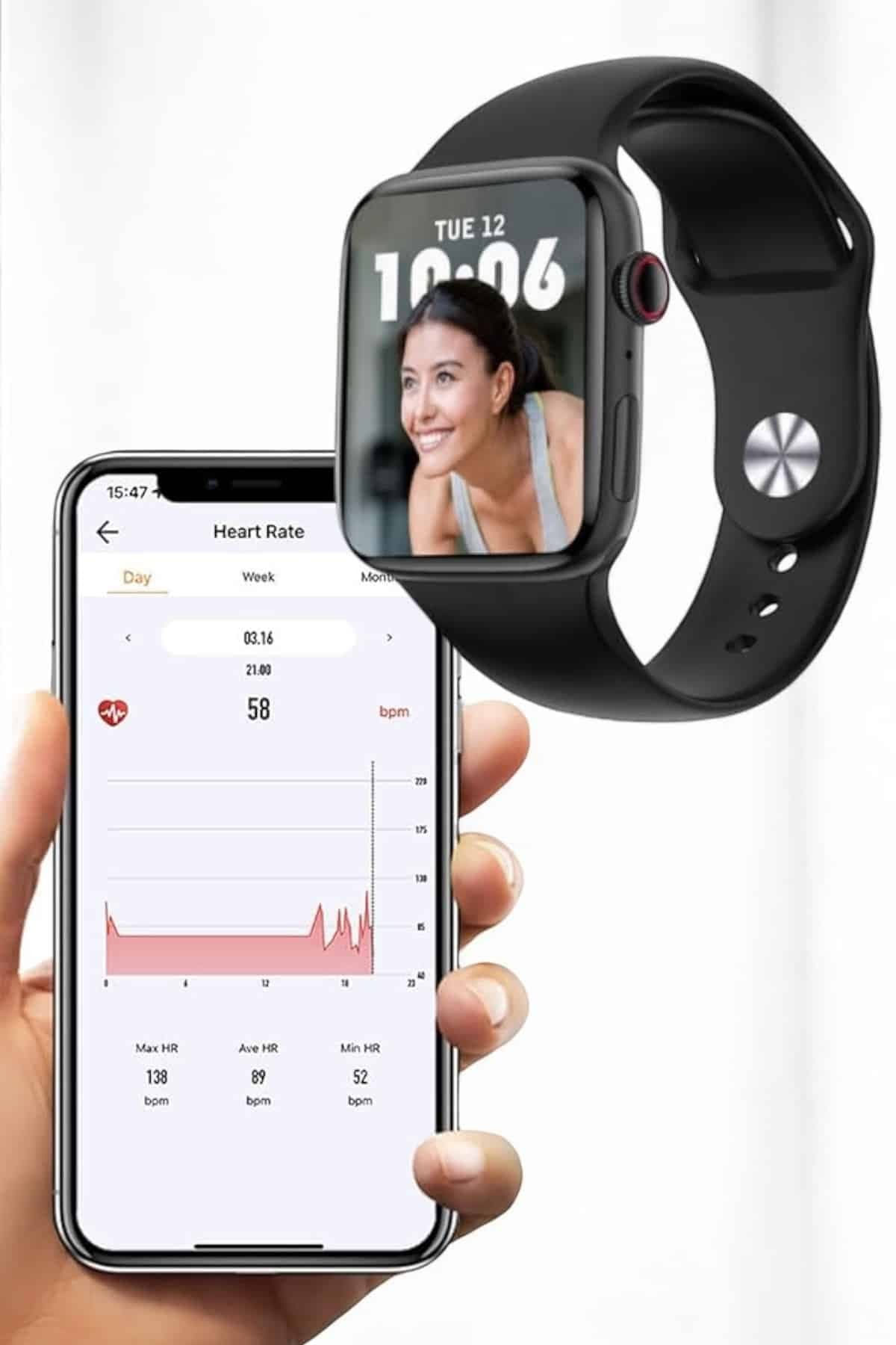 Akıllı Saat Bluetooth Bağlantı ve 24 Saat Sağlık İzleme GPS Arama Cevaplama 5