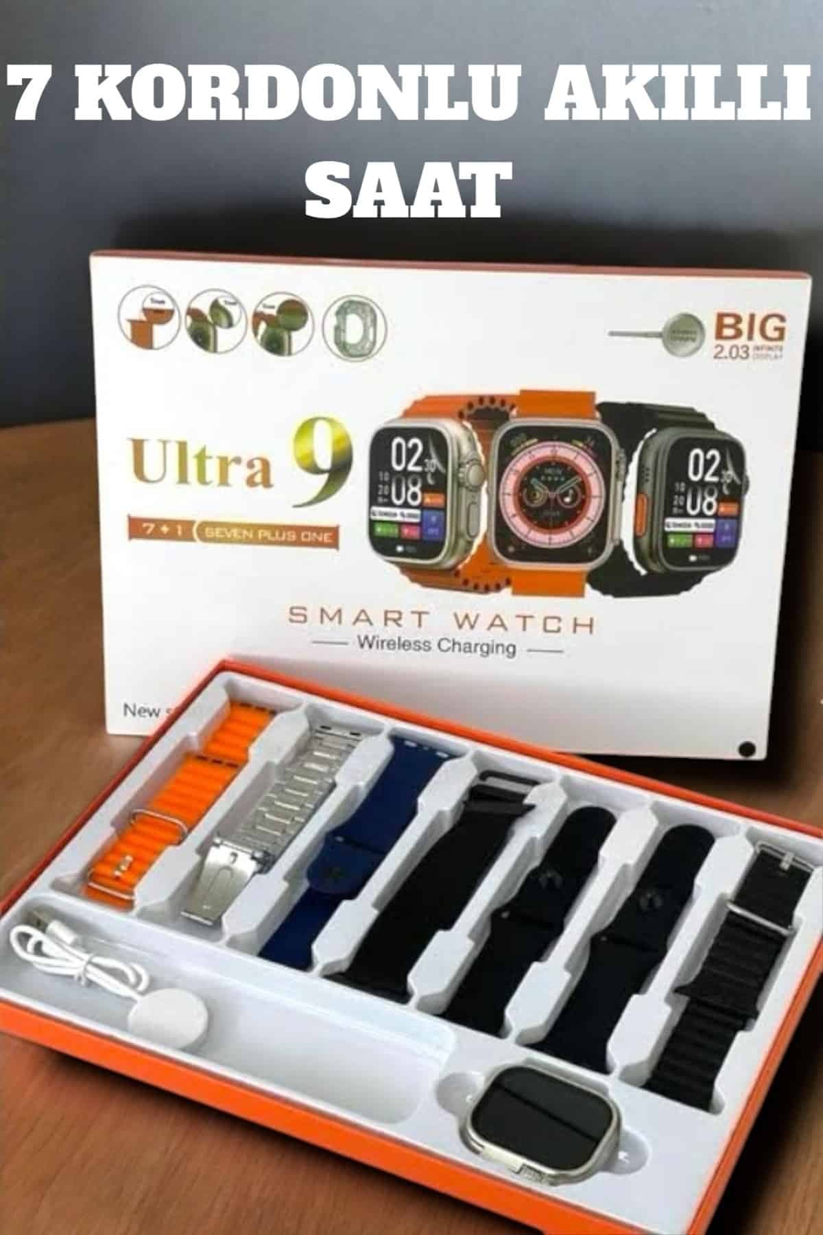Akıllı Saat 2.09 İnç HD Ekran Bluetooth Sağlık Takibi Spor Modları