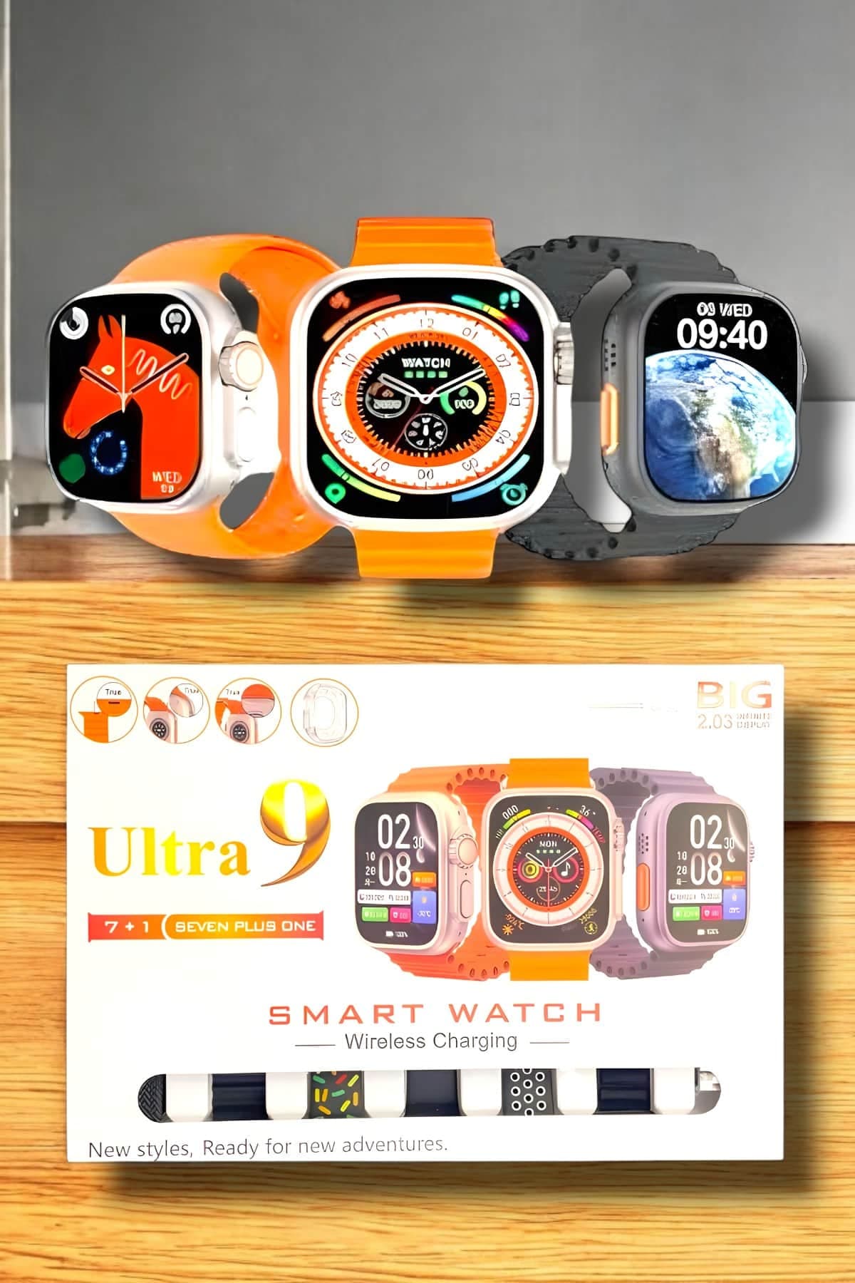 Akıllı Saat 2.09 İnç HD Ekran Bluetooth Sağlık Takibi Spor Modları 6