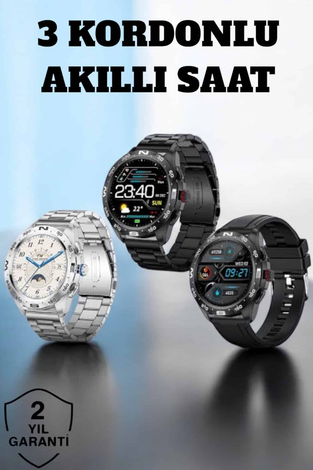 GT3 Max Akıllı Saat Arama Cevaplama Titreşim Bildirim Nabız Uyku Takibi Siyah