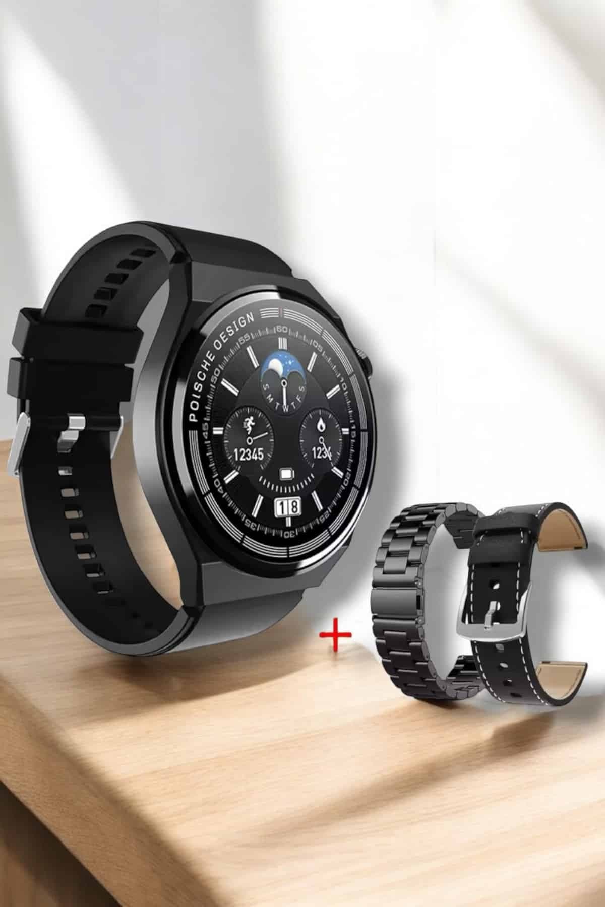 Akıllı Saat Sağlık ve Fitness Takibi Bluetooth Bağlantılı Dokunmatik Ekran 6