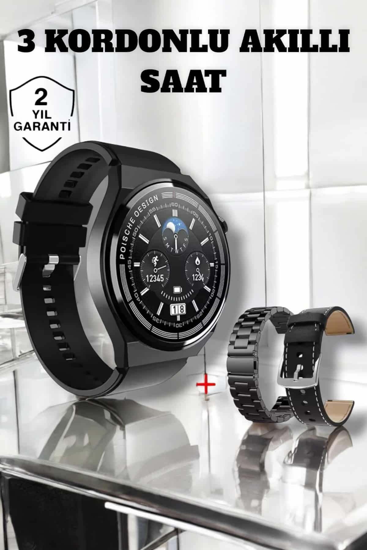 GT3 Max Akıllı Saat Uyku Takibi Nabız Sensörü Adımsayar Bildirim ve Arama