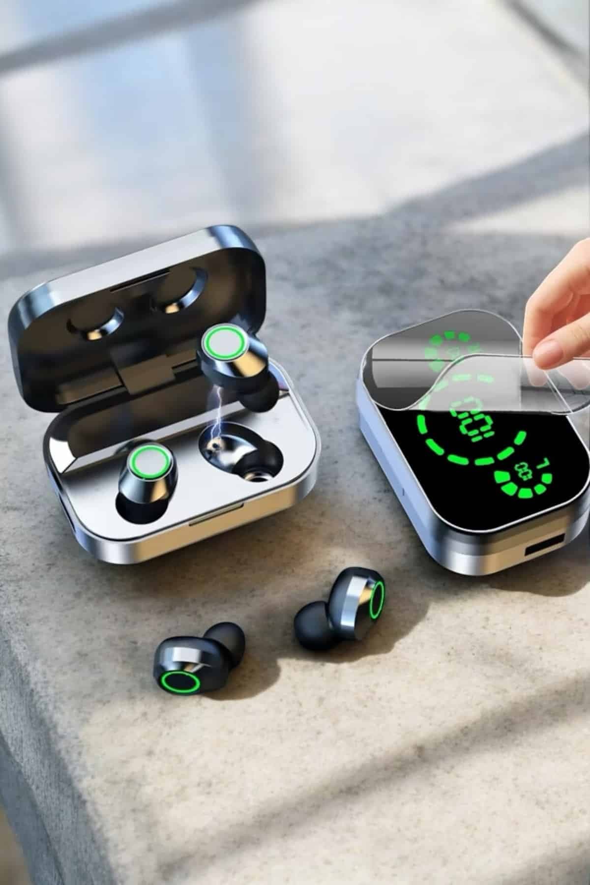 Bluetooth Kulaklık Mikrofonlu Dokunmatik Kontrol ANC Özelliği 4