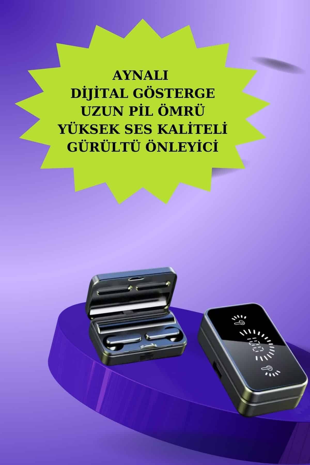 Powerbank Bluetooth Kulaklık Ve Yeni Model Akıllı Saat Seti ANC Özelliği Dokunamatik 3