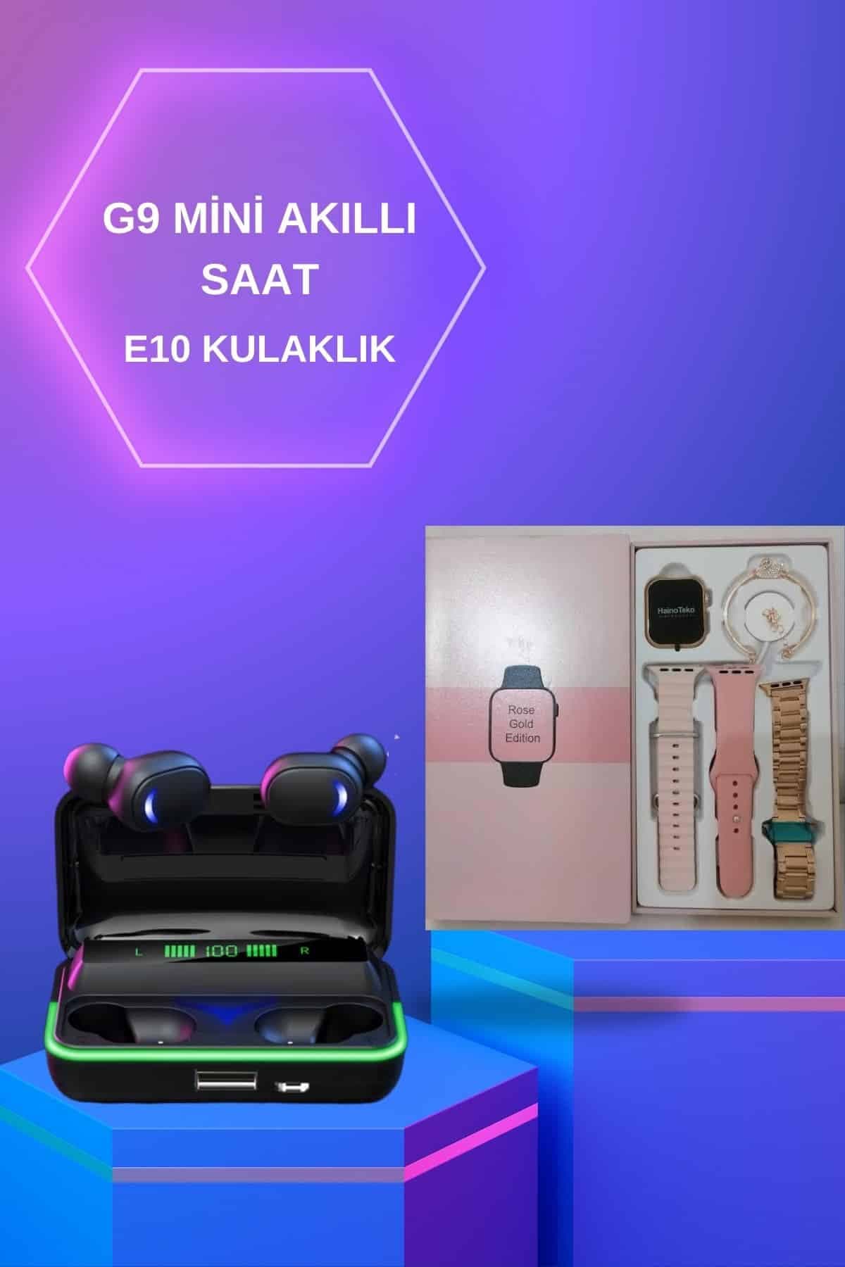 Kadınlara Özel Bileklik Hediyeli Akıllı Saat ve Dijital Göstergeli ANC Özellikli Bluetooth Kulaklık 3