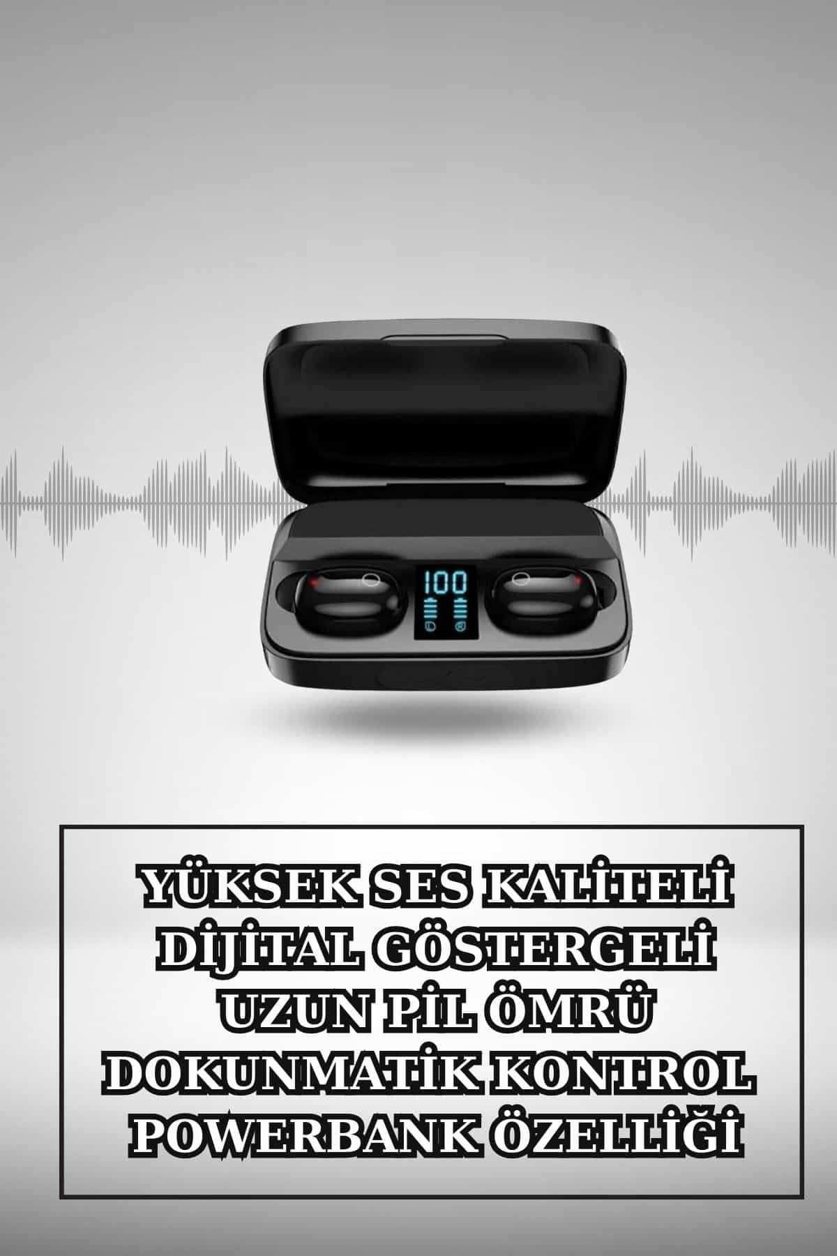 Wireless Şarjlı Pembe Akıllı Saat ve Kablosuz Bluetooth Kulaklık Dokunmatik Kontrol 3