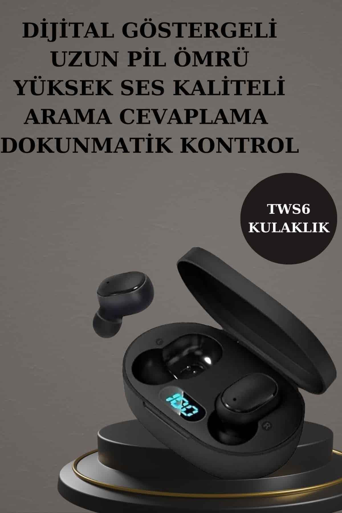 Nabız Ölçer Hediye Bileklikli Akıllı Saat ve Dijital Göstergeli Bluetooth Kulaklık Çoklu Şarj Girişi 3