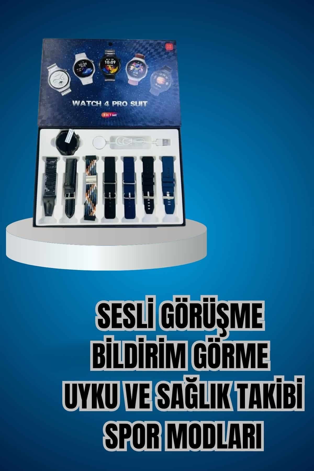 Ucuz Kaliteli Yeni Nesil 7 Kordonlu Akıllı Saat ve Kablosuz Bluetooth Kulaklık ANC Özelliği 5