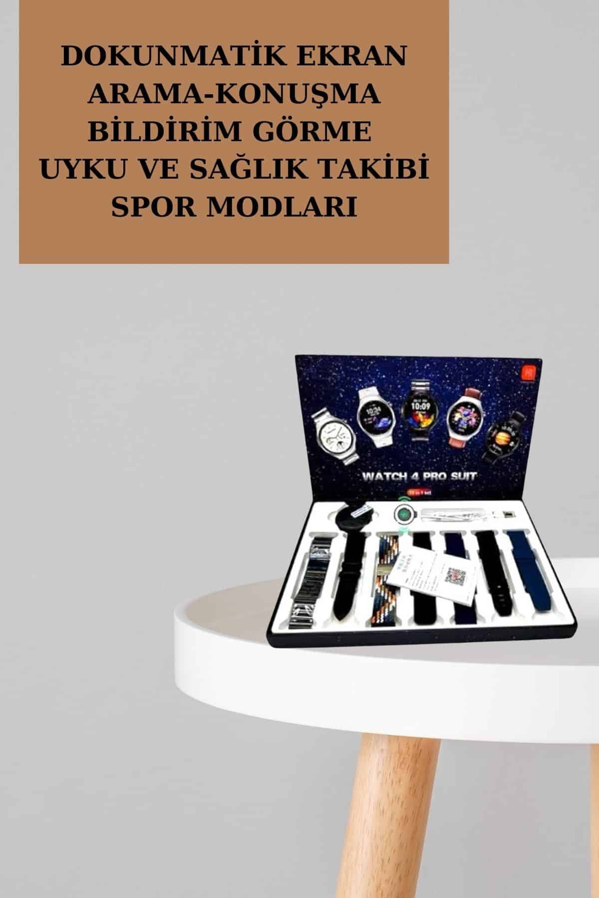 Powerbank Aynalı Bluetooth Kulaklık Ve Akıllı Saat Seti ANC Özelliği Dokunamatik 5
