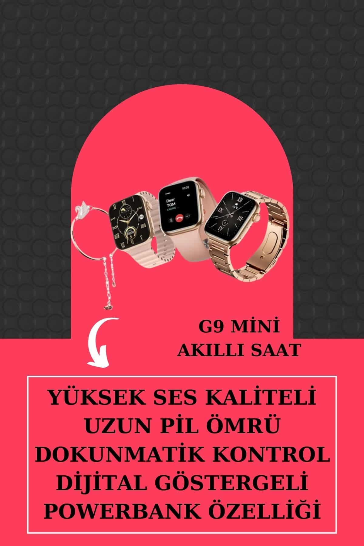 Aksesuar Hediyeli Akıllı Saat ve Dijital Göstergeli Powerbankli Bluetooth Kulaklık 4