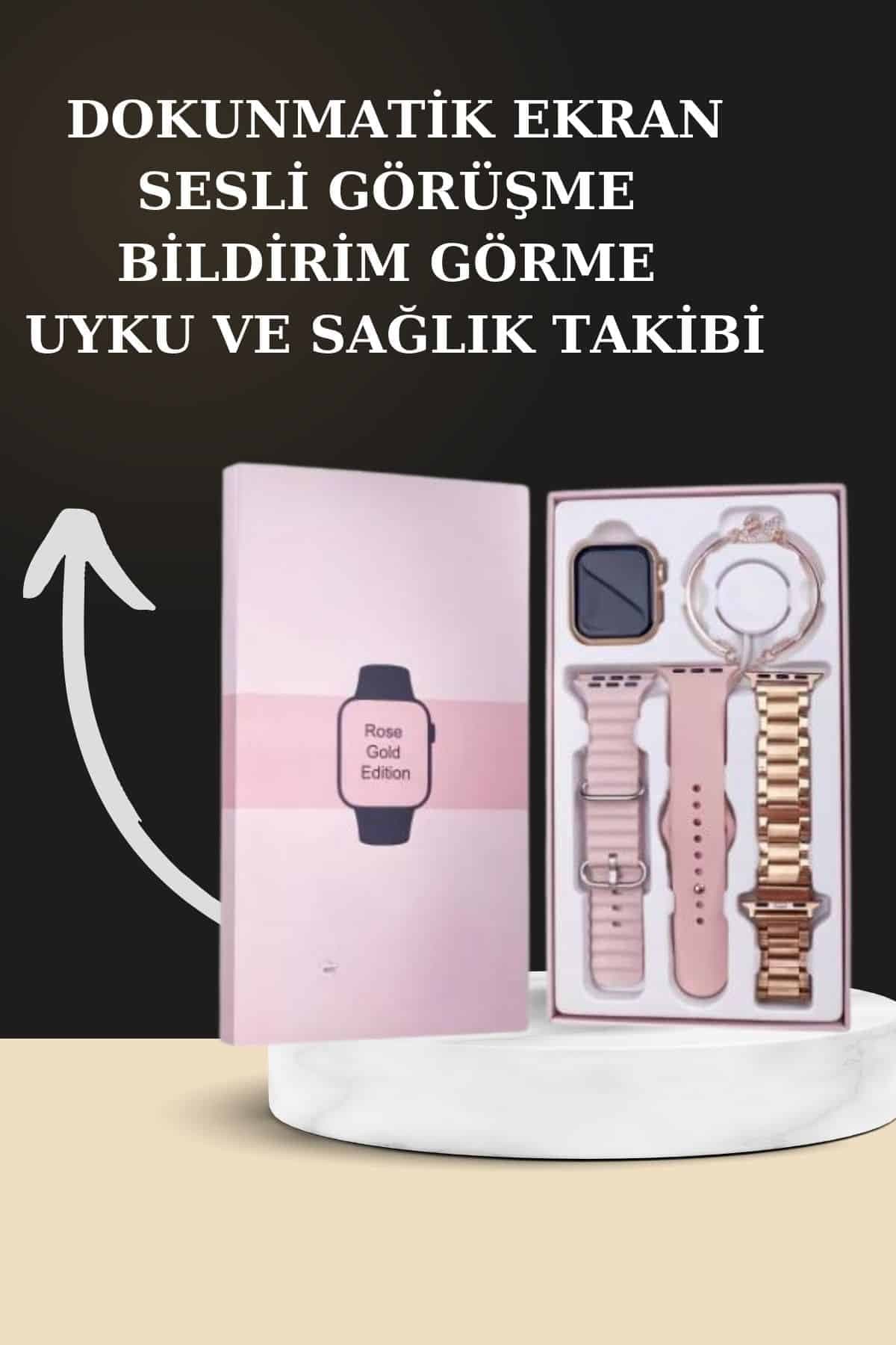 Yeni Nesil Kaliteli Akıllı Saat ve Kablosuz Bluetooth Kulaklık  Yüksek Ses Kaliteli 4