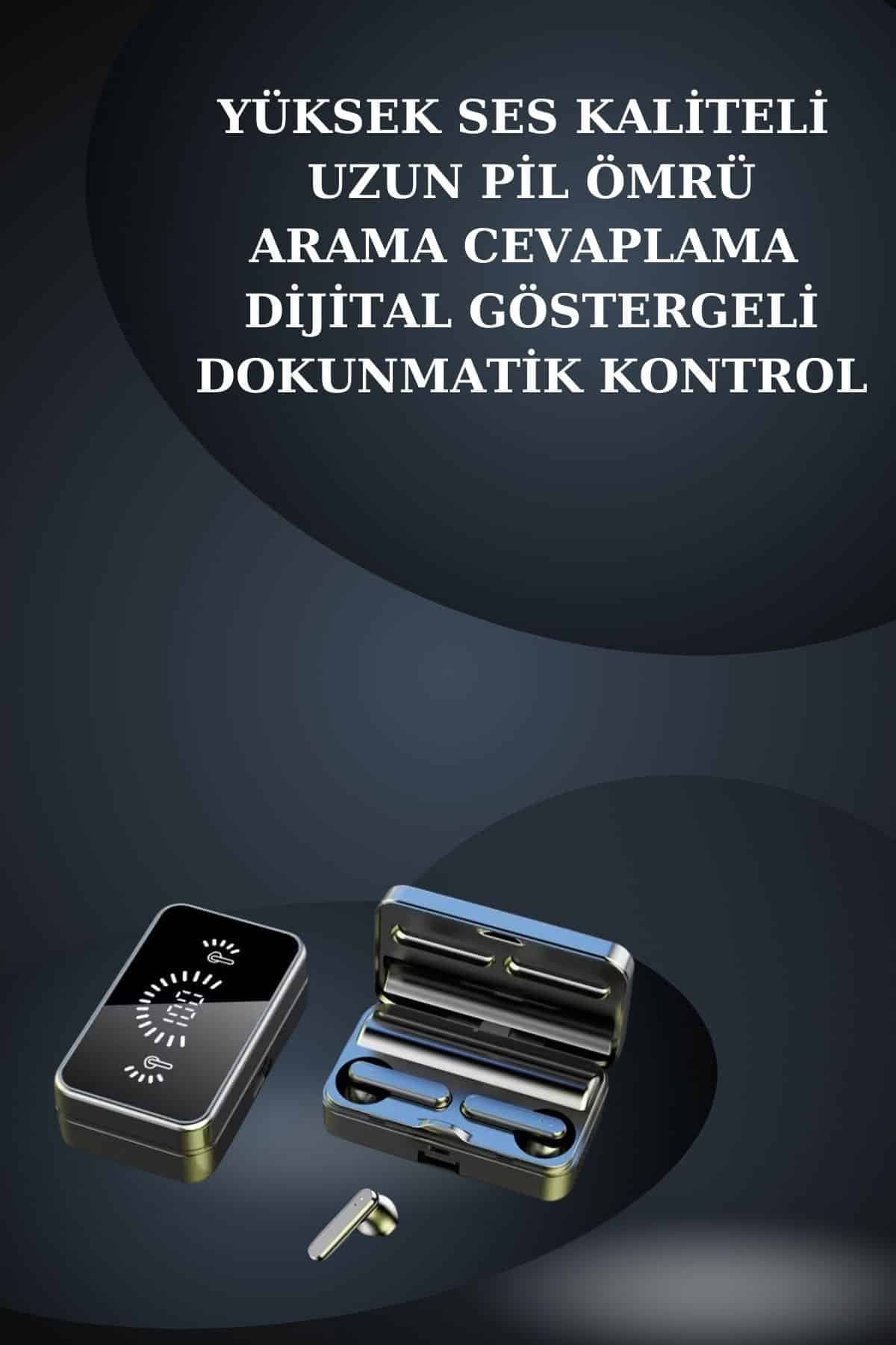 Bileklikli Amoled Ekran Akıllı Saat ve Dijital Göstergeli Kablosuz Bluetooth Kulaklık ANC/ ENC 4