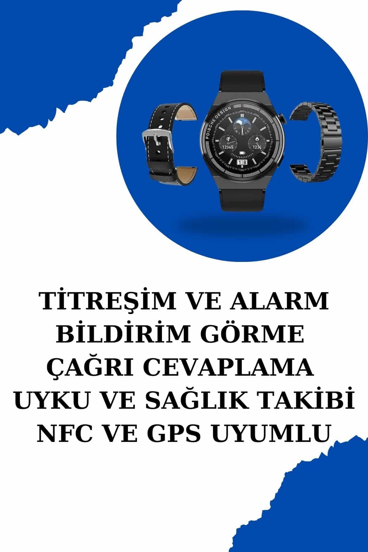 Kablosuz Bluetooth Bağlantılı Kulaklık ve Dokunmatik Ekran Akıllı Saat Arama Cevaplama 5