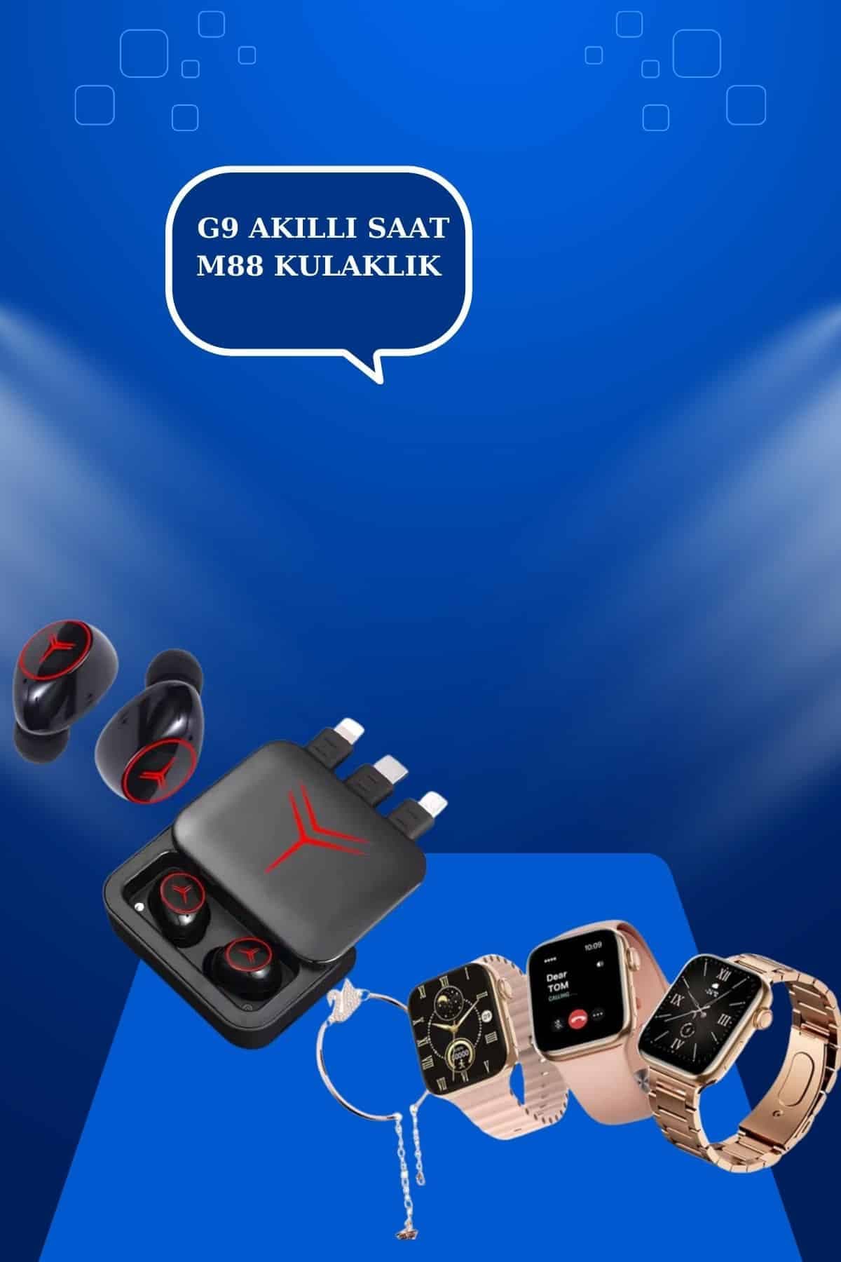 Powerbank Özellikli Bluetooth Kulaklık ve Nabız Ölçer Akıllı Saat Bileklik Hediyeli 5