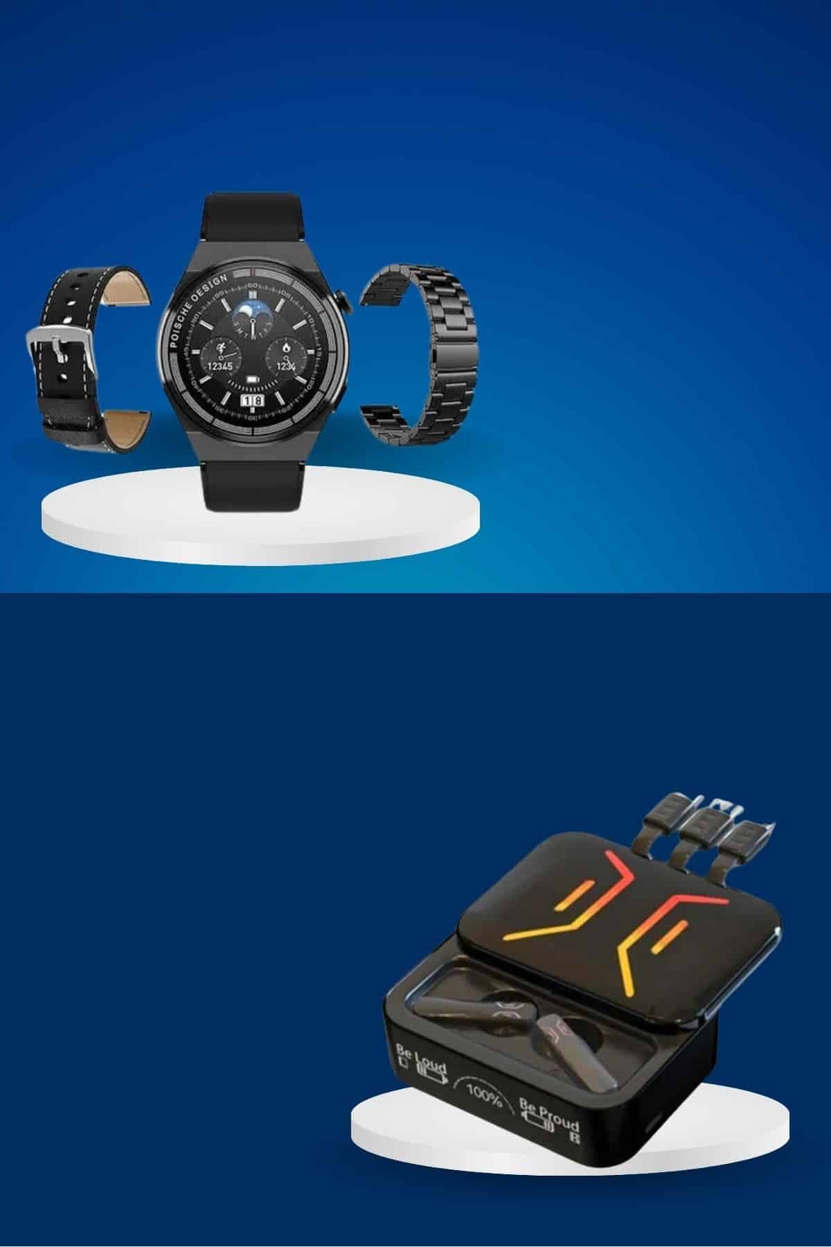Dijital Göstergeli Bluetooth Kulaklık ve Bildirim Görebilen Akıllı Saat Alarm ve Titreşim 5