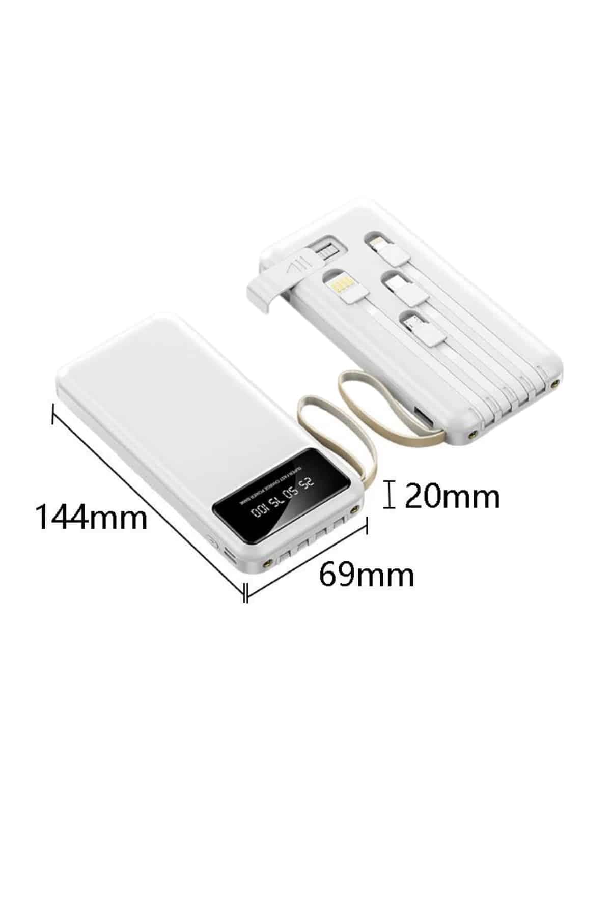 Powerbank Şarj Cihazı 4 Çıkışlı 20.000 MAH Powerbank Taşınabilir Çoklu Giriş 6