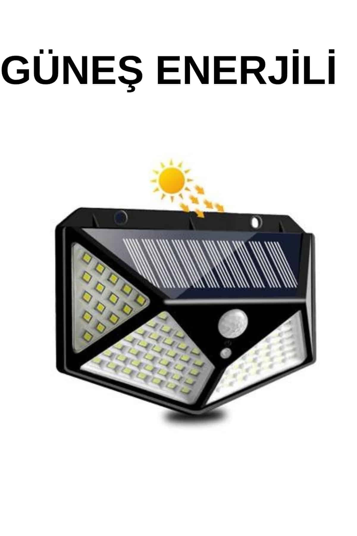 Solar Sensörlü Duvar Lambası Bahçe Lambaso Parlak Beyaz Işık Suya Dayanıklı 3