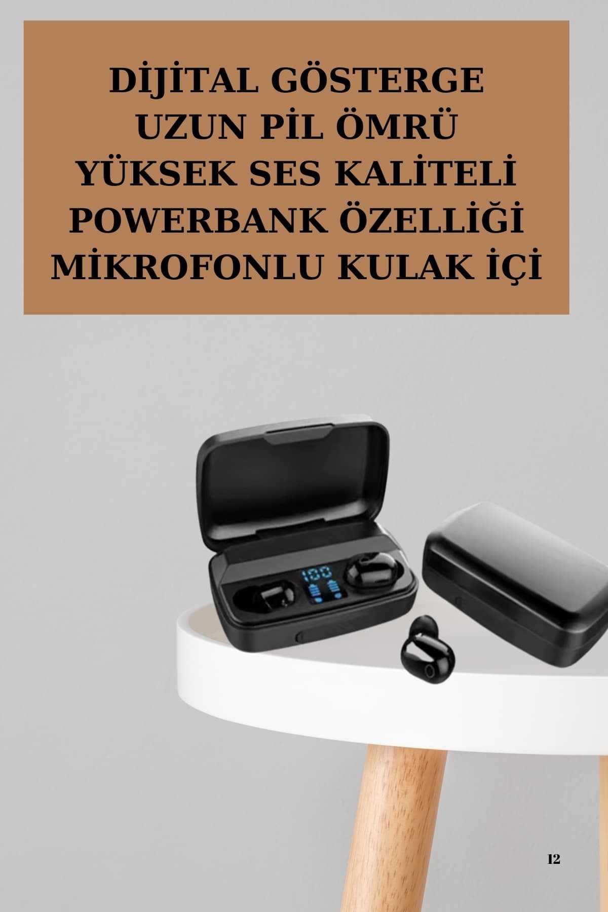 Yeni Nesil TWS Kablosuz Kulaklık Güçlü Batarya Yüksek Kalite Bluetooth 5.0 ANC Özelliği 3