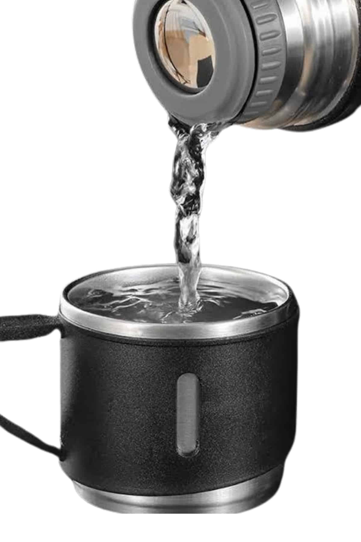 Termos Seti Paslanmaz Çelik 3 Bardaklı Vakumlu Termos Set 500 Ml 12 Saate Kadar Isı Koruma 3