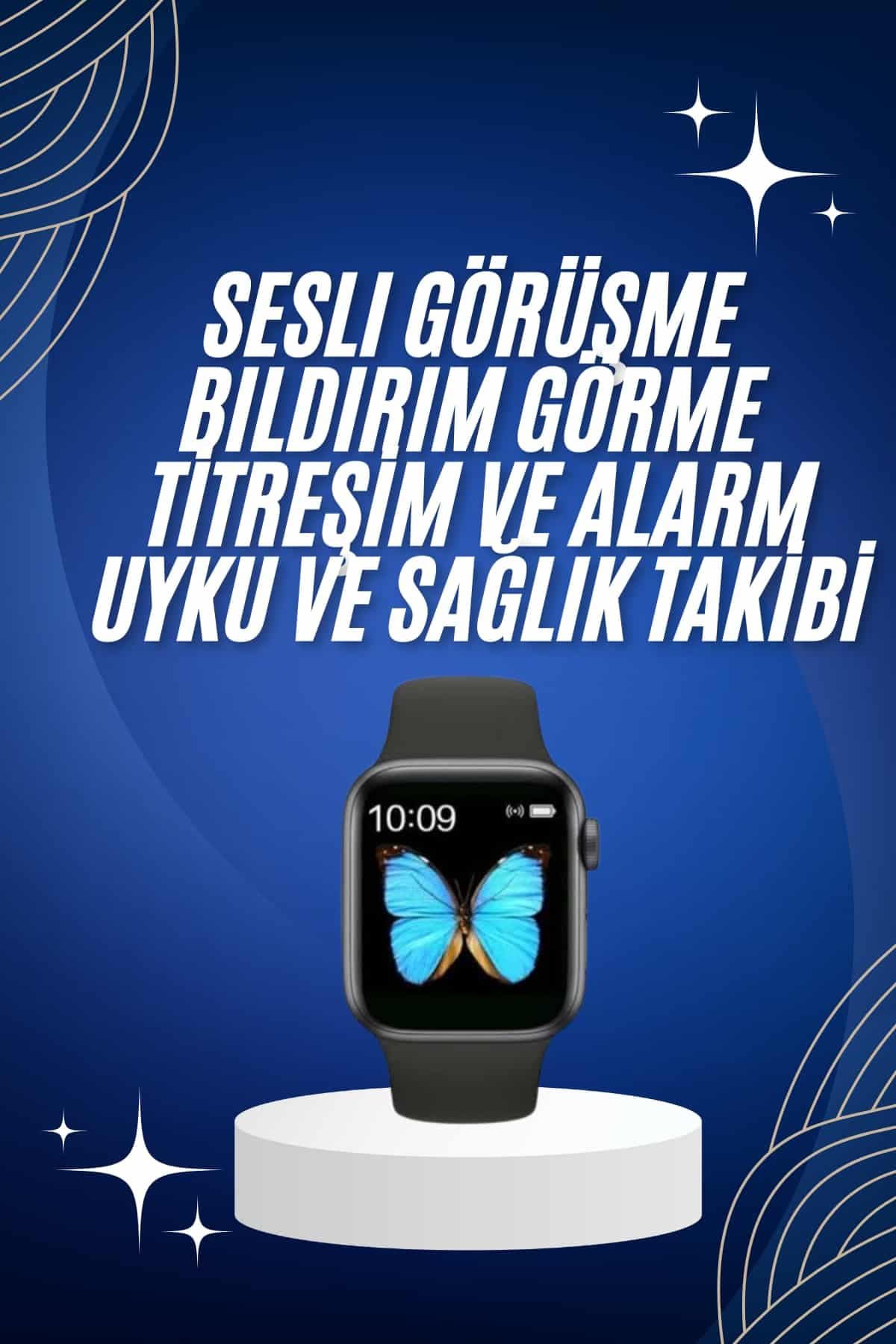 Arama Cevaplayabilen Akıllı Saat Bluetooth Bağlantılı Sosyal Medya Girişli 3