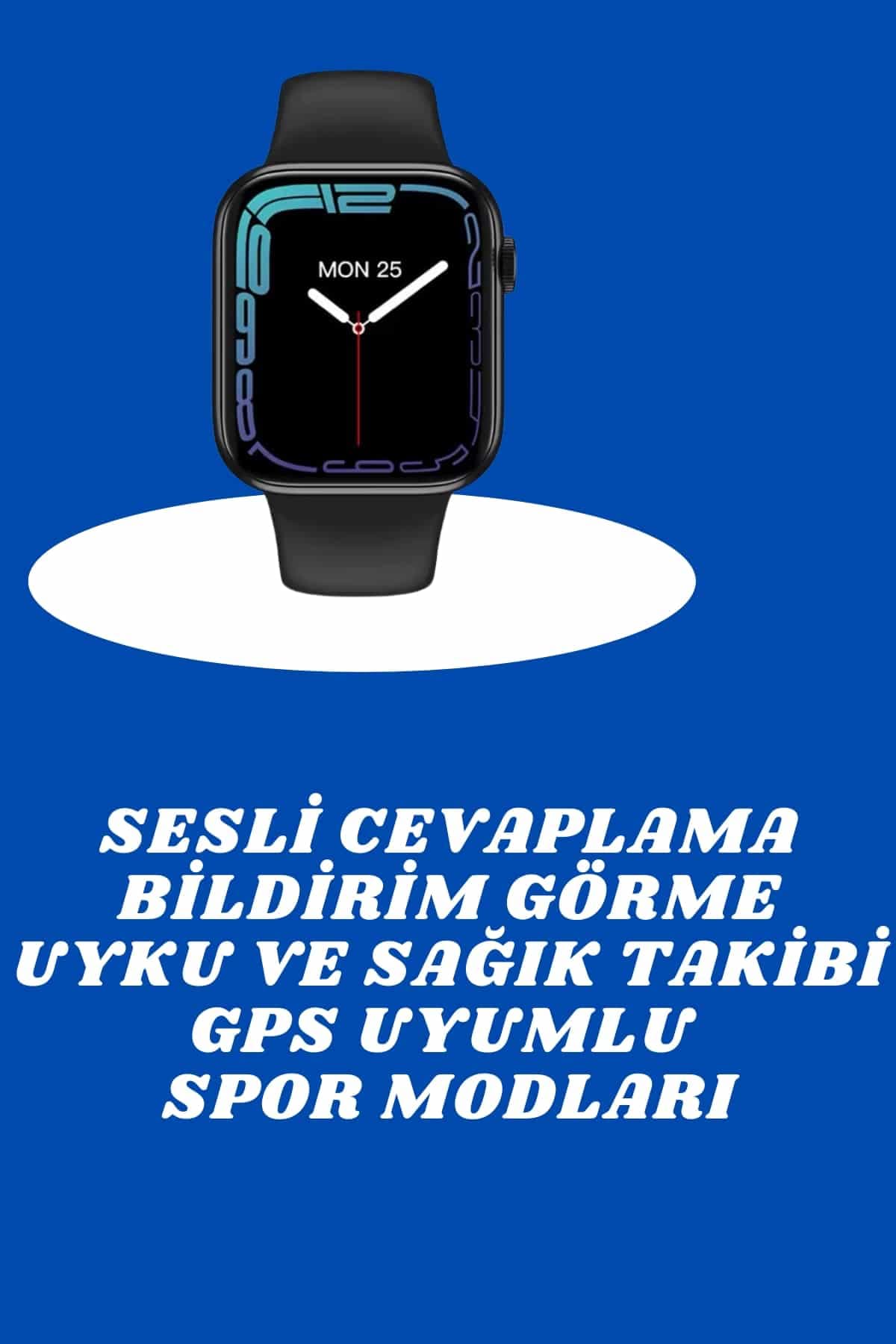 Akıllı Saat Nabız Ölçebilen Adımsayar Kalori Hesaplama Tema Değiştirme GPS Uyumlu 3