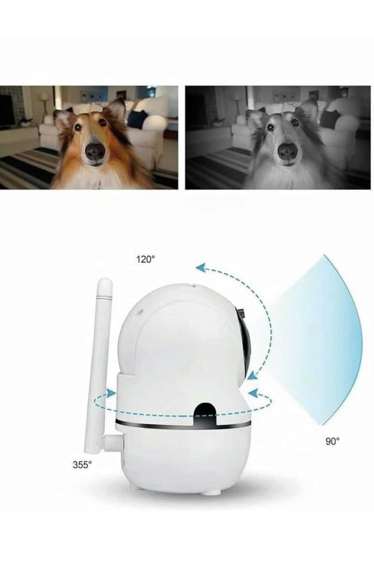Kablosuz Wifi Destekli Akıllı Güvenlik Kamerası Hareket Sensörlü 4
