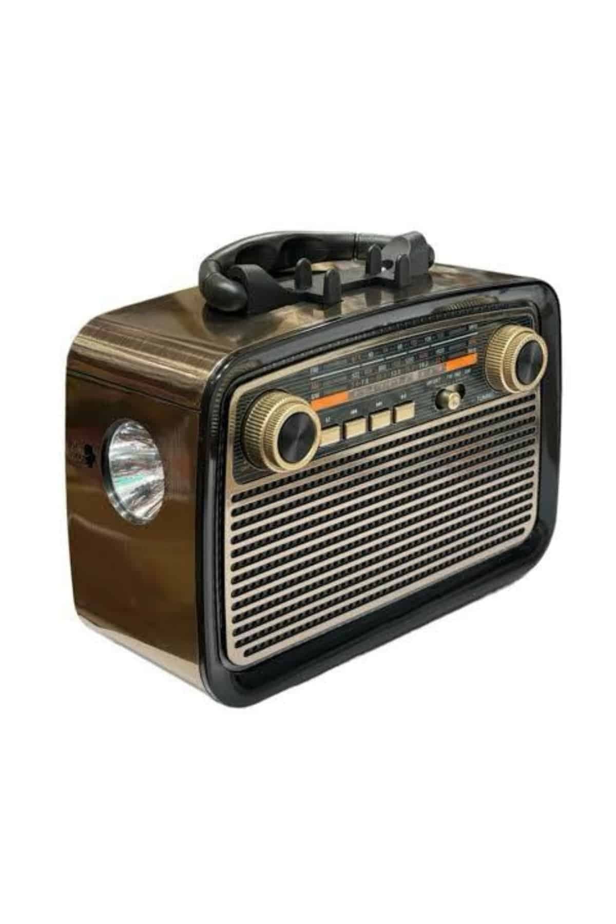 Eskitme Nostalji Tasarımlı Bluetoothlu Nostalji Radyo Ahşap Nostaljik Görünümlü 4