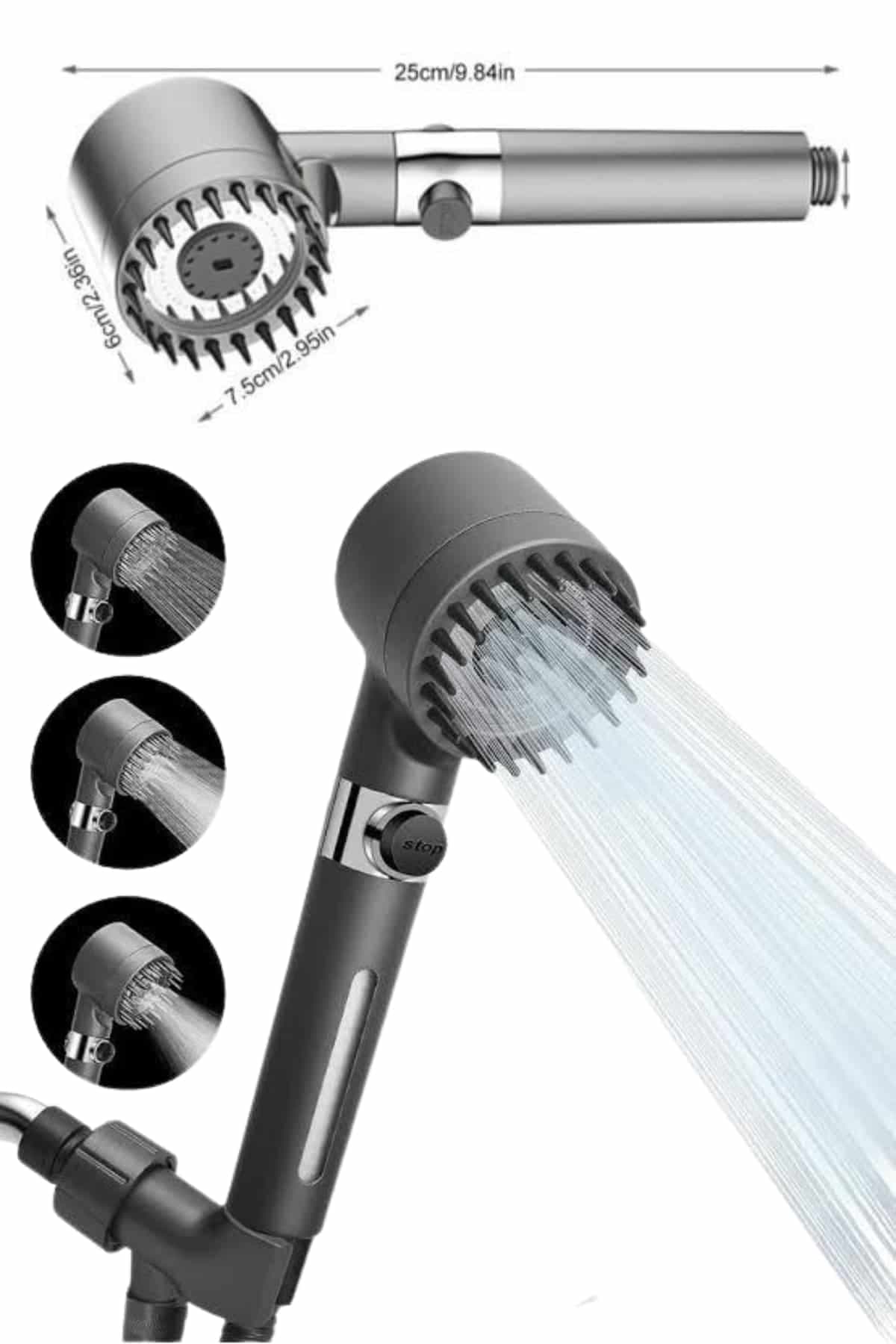 Yeni Masaj Etkili Nesil Filtreli  Duş Başlığı Fıskiyesi Duş Banyo 4