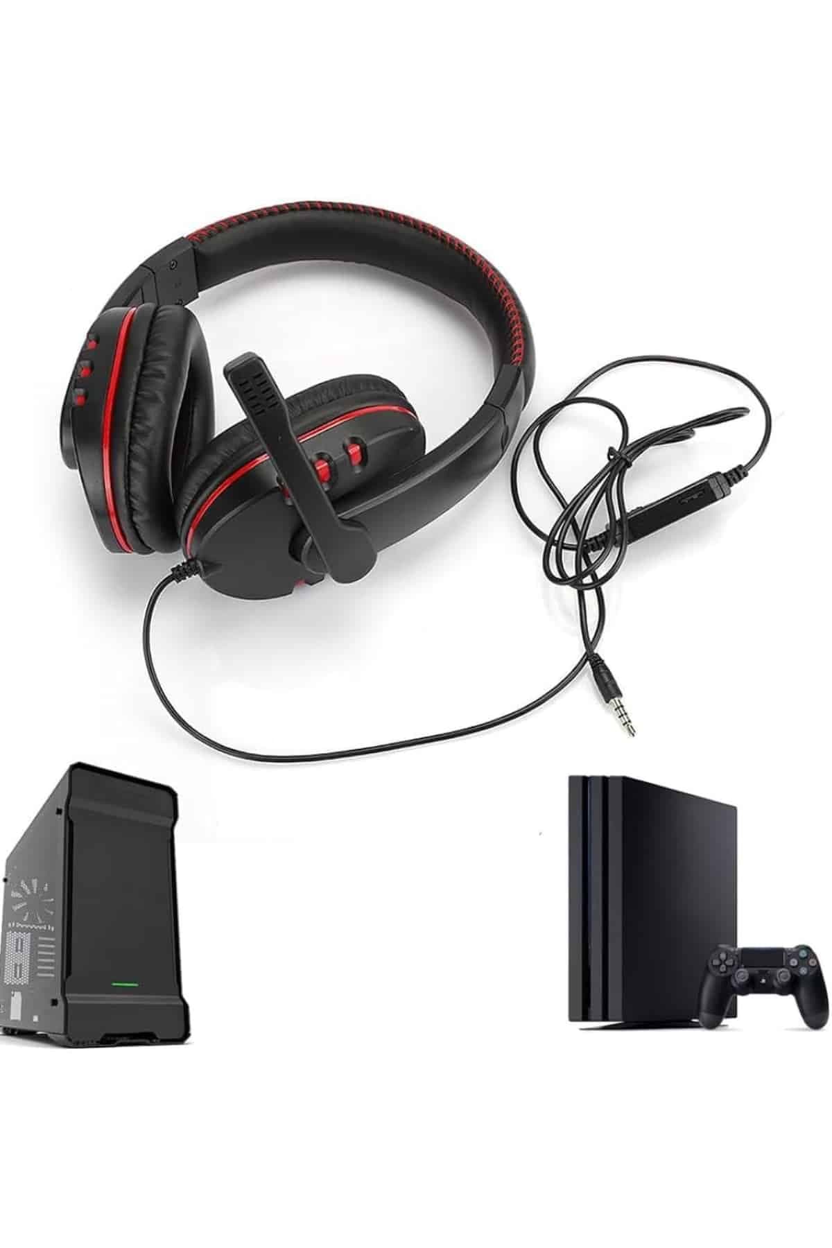 Mikrofonlu Gamer Kulaklık Oyuncu Kulaklığı Yüksek Ses Kaliteli Stereo Yumuşak Yastıklar 4