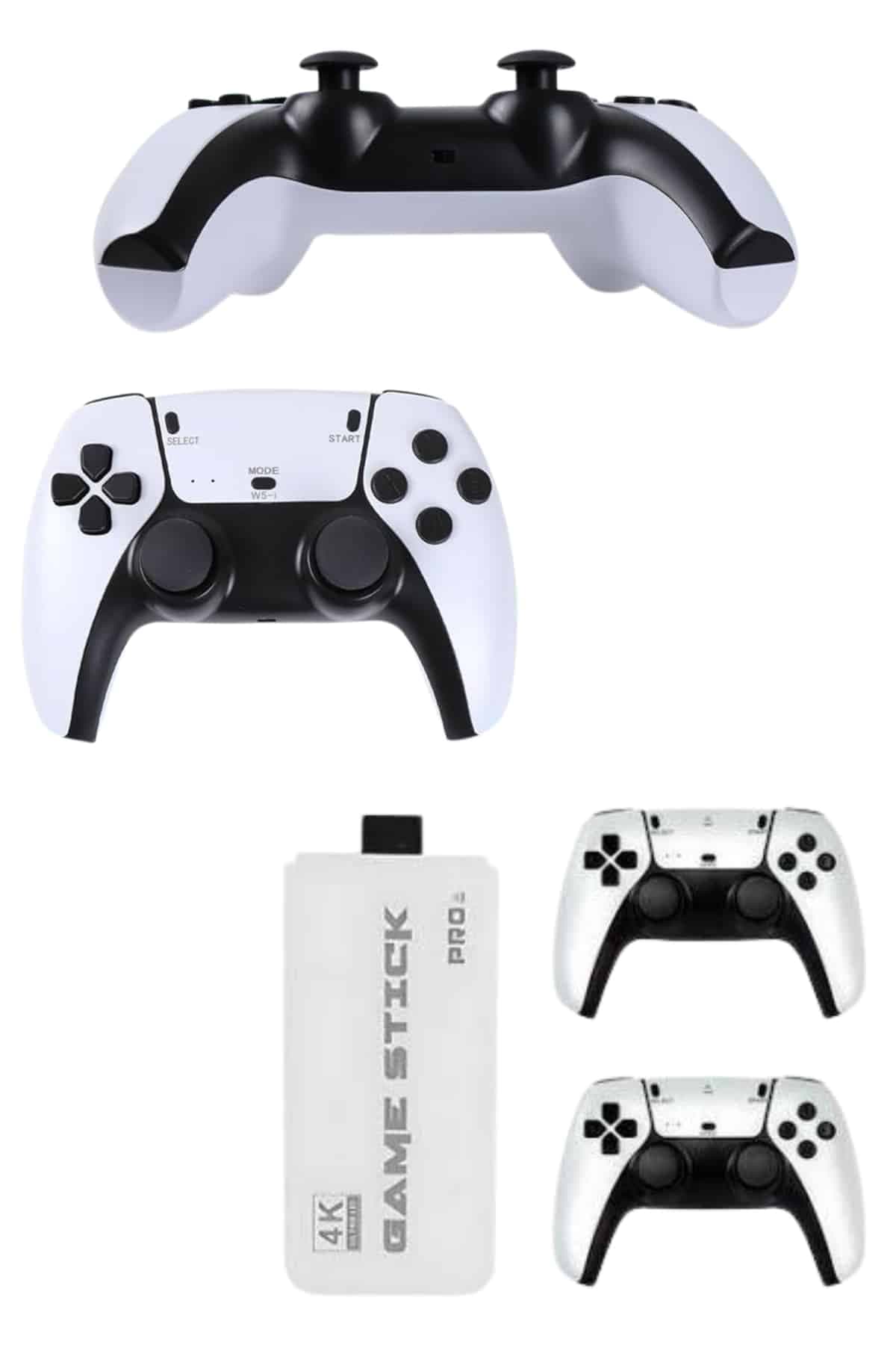 4K HD Görüntü Kaliteli Retro Game Stick 20000 Oyunlu Çift Kollu Beyaz Game Stick 5