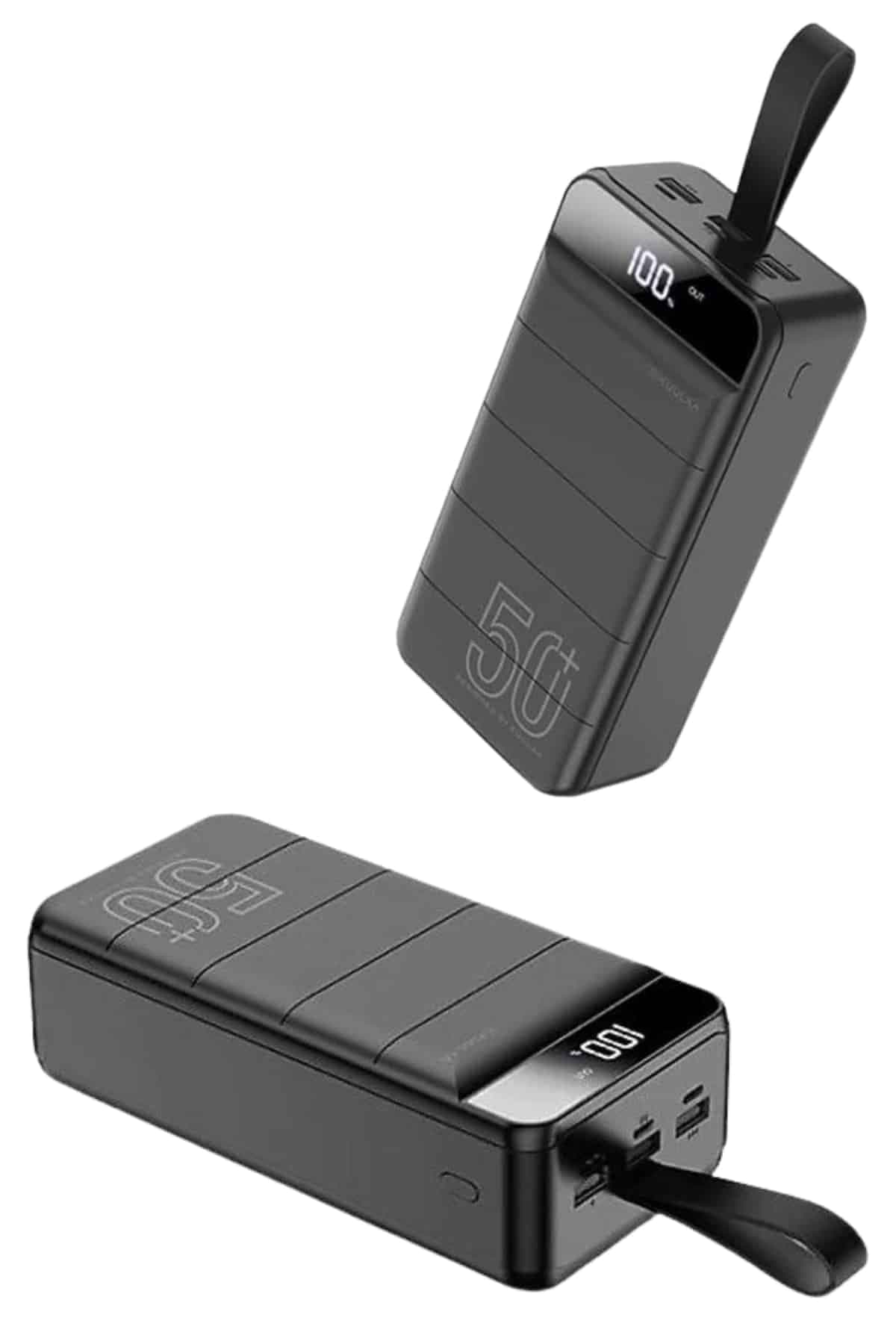 Taşınabilir Powerbank 50.000 mAh 4 Girişli Hızlı Şarj Led Göstergeli Fenerli Şarj 5