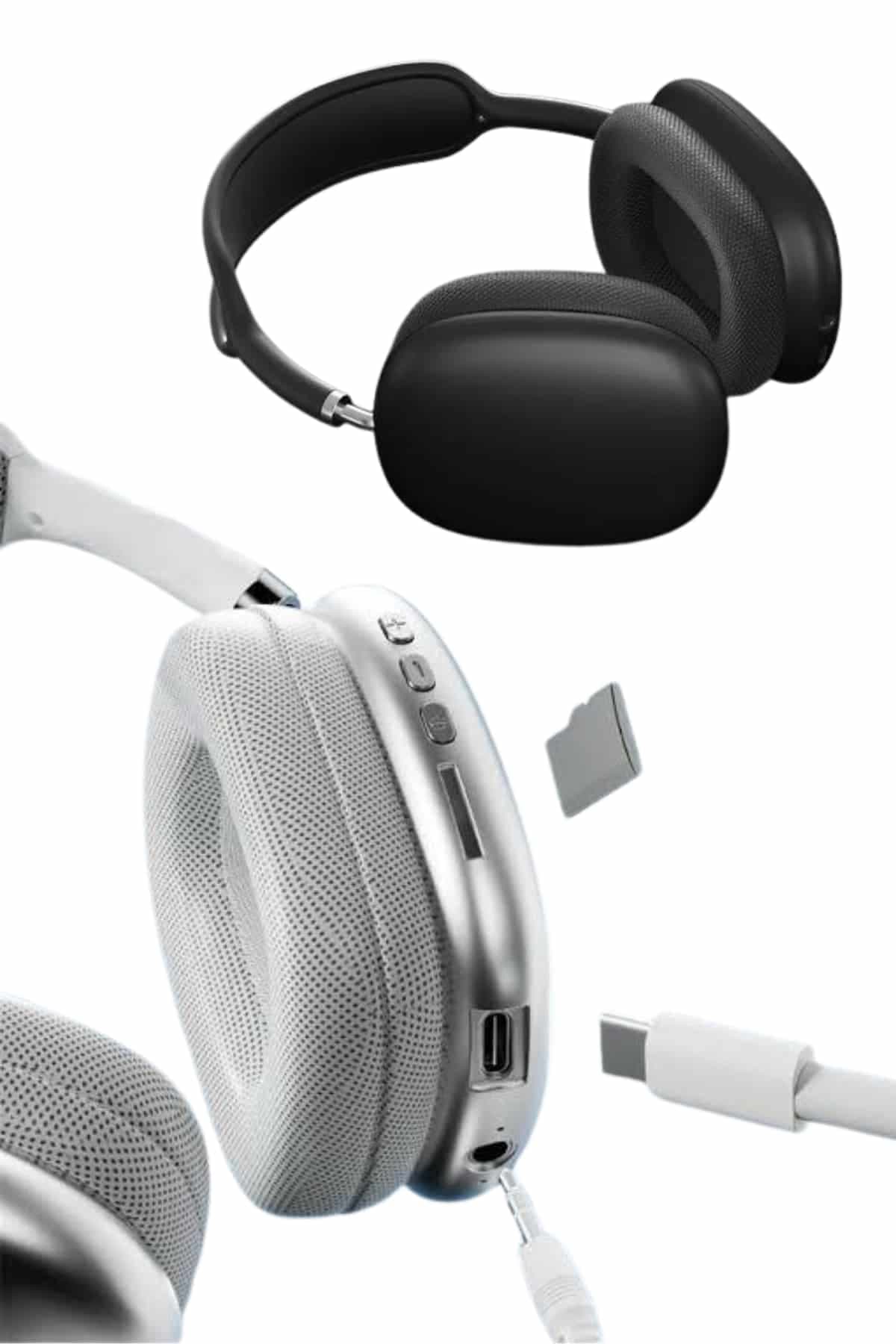 2025 Model Kulak Üstü Kablosuz Bluetooth Kulaklık Gürültü Azalta Uzun Pil 5