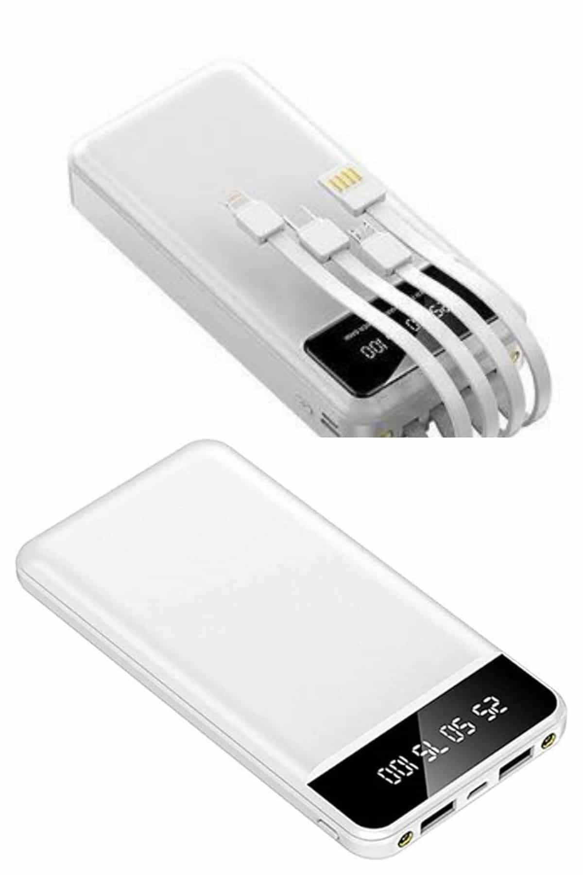 Powerbank Şarj Cihazı 4 Çıkışlı 20.000 MAH Powerbank Kompakt Yüksek Kapasiteli Hızlı Şarj 6