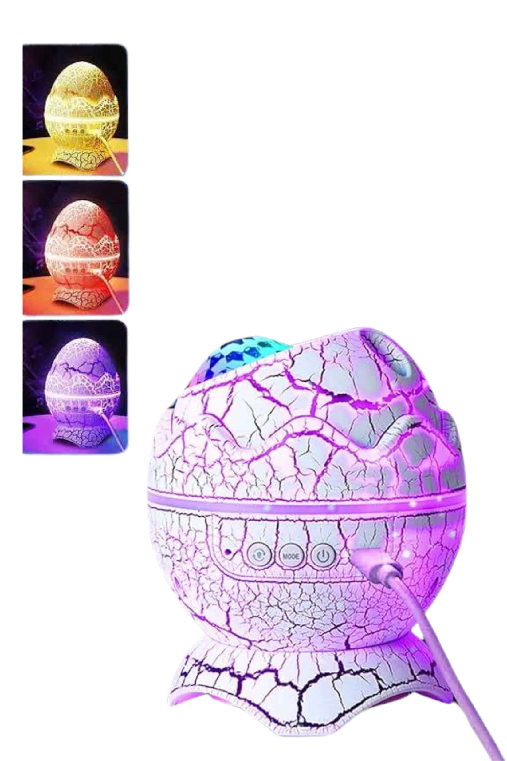 Yumurta Şeklinde Su Dalgalı Bluetooth Speaker Lamba Renkli Şarjlı 6