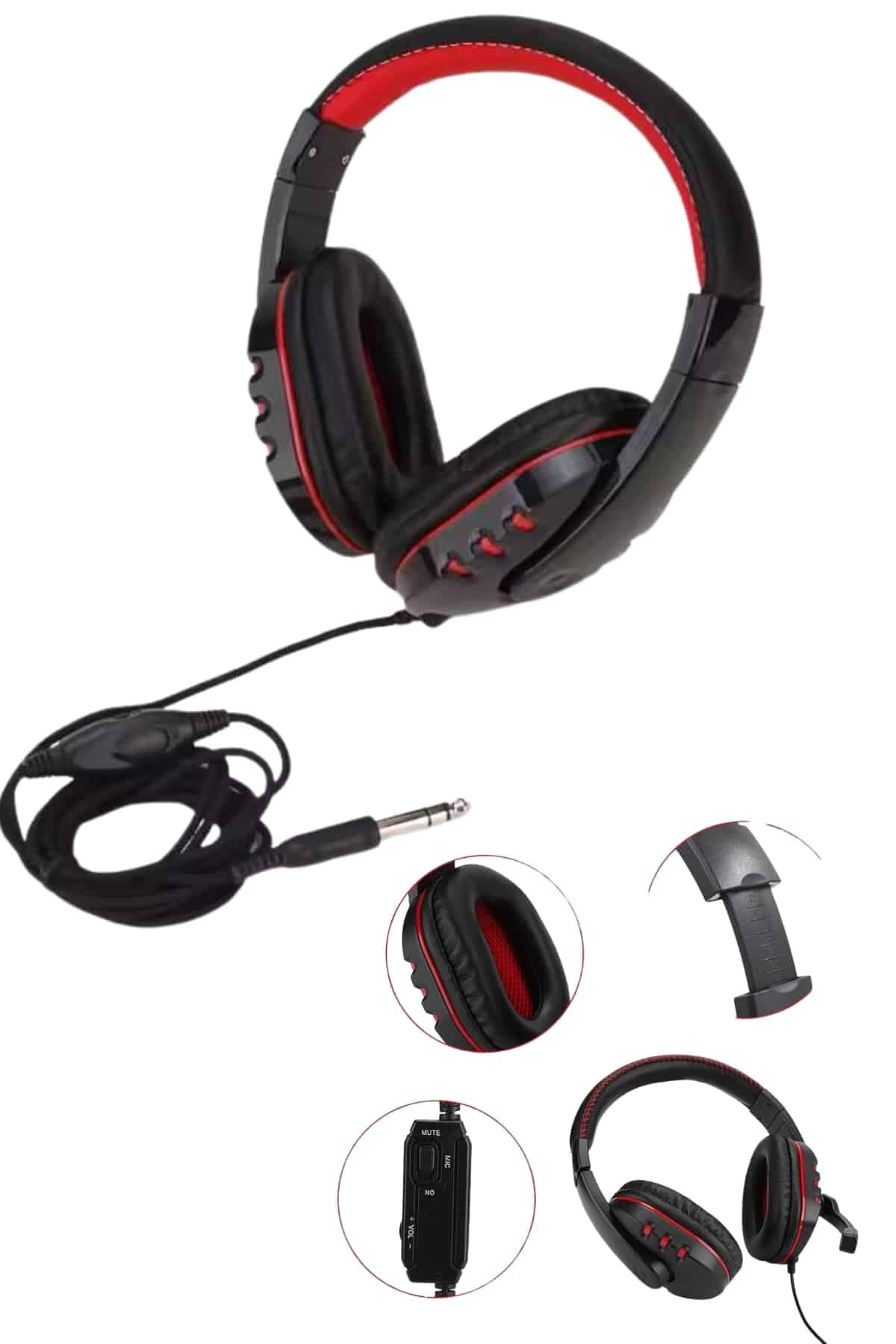 Mikrofonlu Gamer Kulaklık Oyuncu Kulaklığı Yüksek Ses Kaliteli Stereo Yumuşak Yastıklar 6
