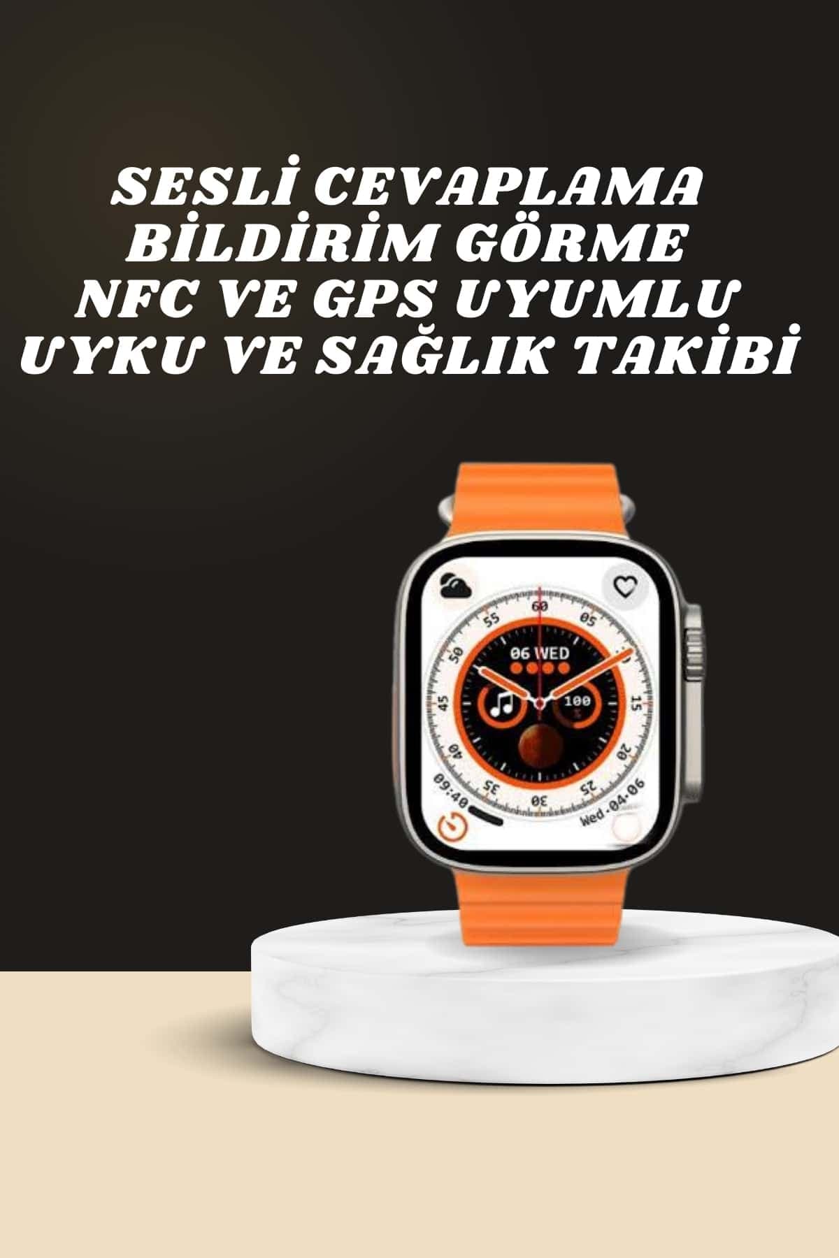 Yeni Nesil Ultra Akıllı Saat Adımsayar Uyku Takibi Nabız Sensörü 3